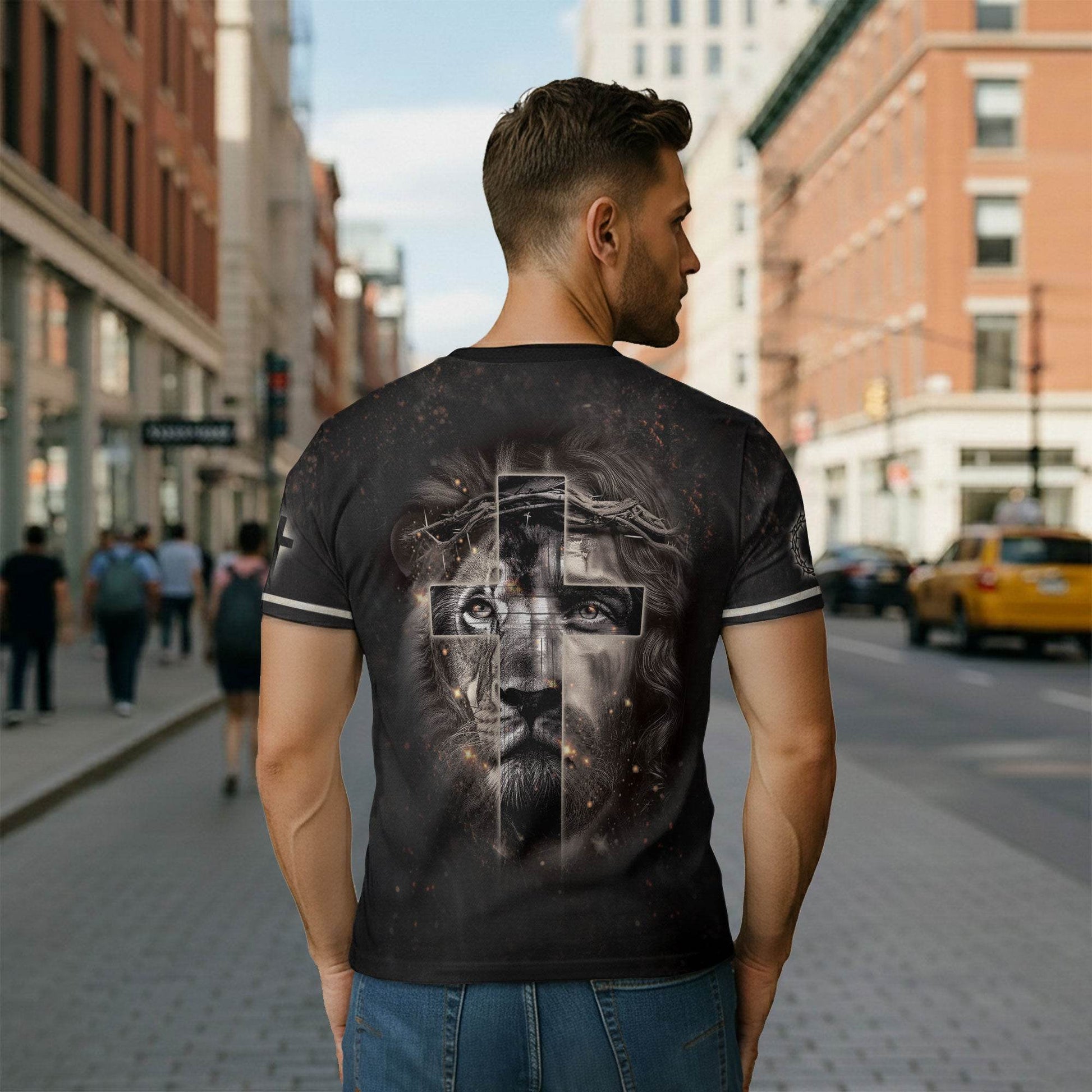 Jesus Lion Cross – The Way The Truth The Life T-Shirt - Rust Field Wear