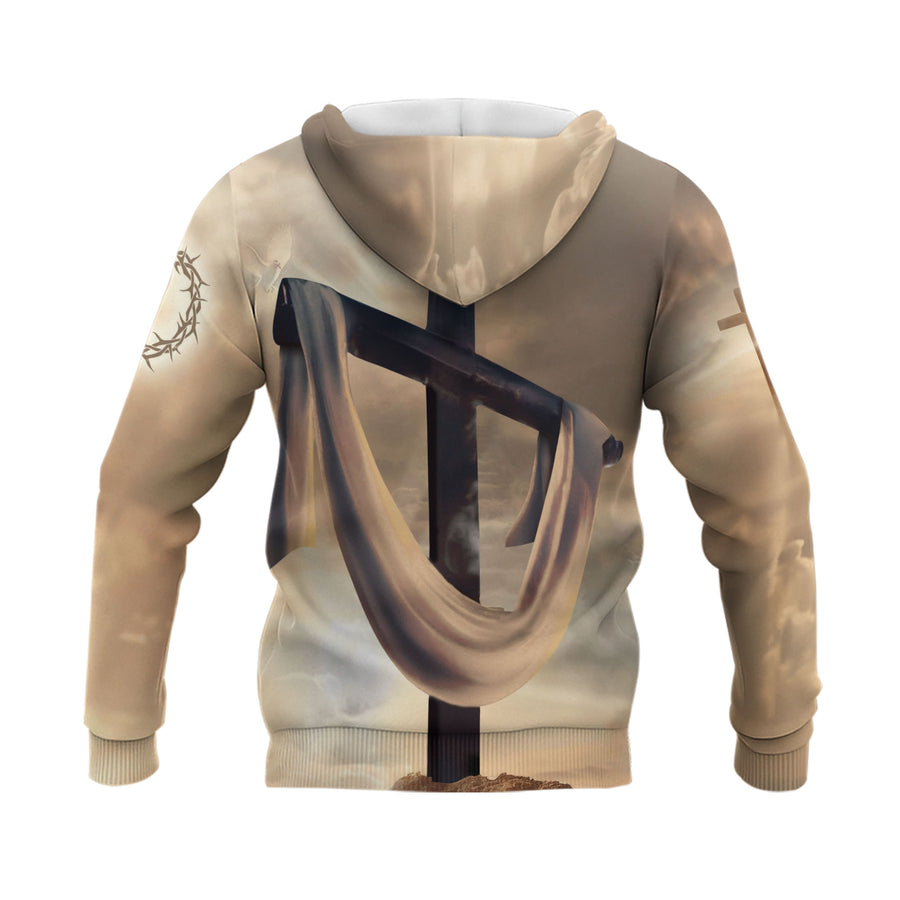 Faith Over Fear Lion and Cross Sunset Hoodie