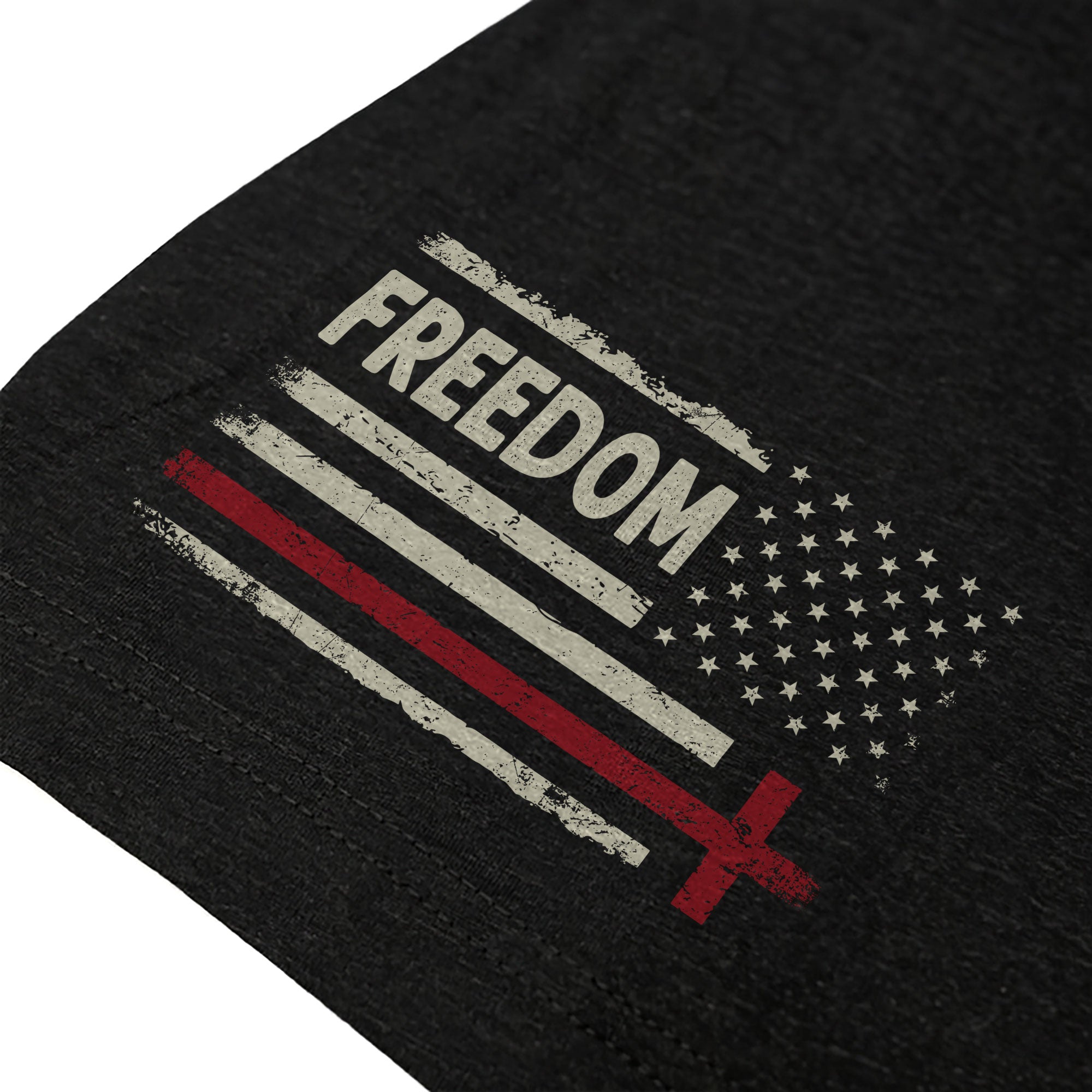 Freedom Memorial Patriotic American Flag & Bold Quote T-Shirt