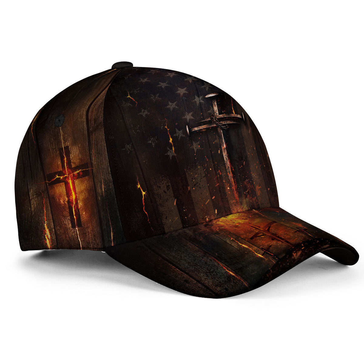 American Flag Cross Patriotic Christian Hat