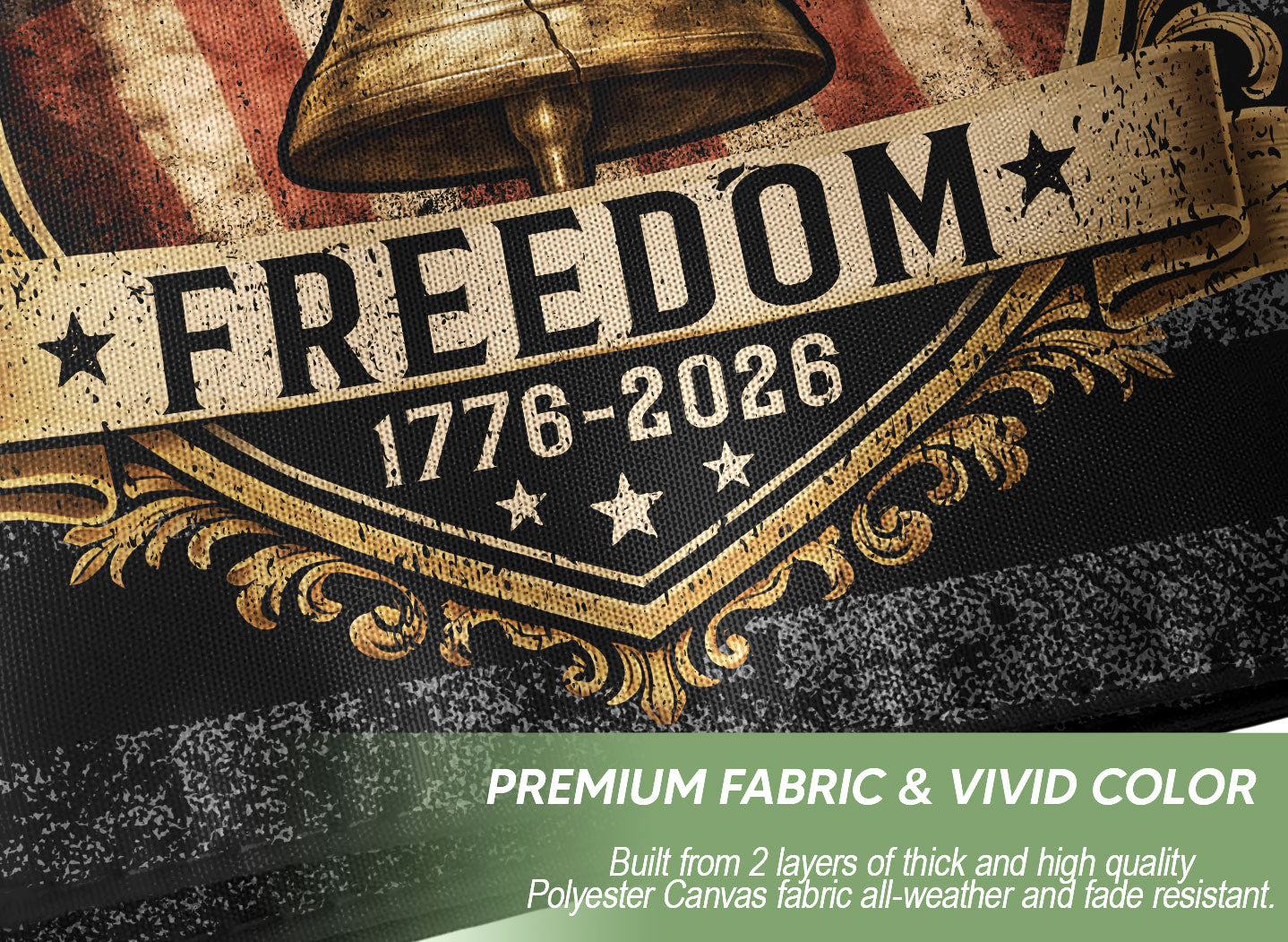 USA 250th Anniversary 250 Years Flag 1776-2026 Liberty Bell Eagle Freedom