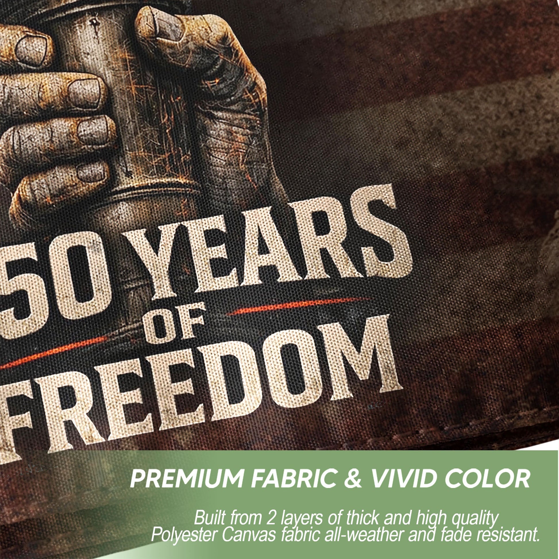 250 Years of Freedom Double-Sided Patriotic Décor with Eagle Design 1776–2026 House Flag - Rust Field Wear