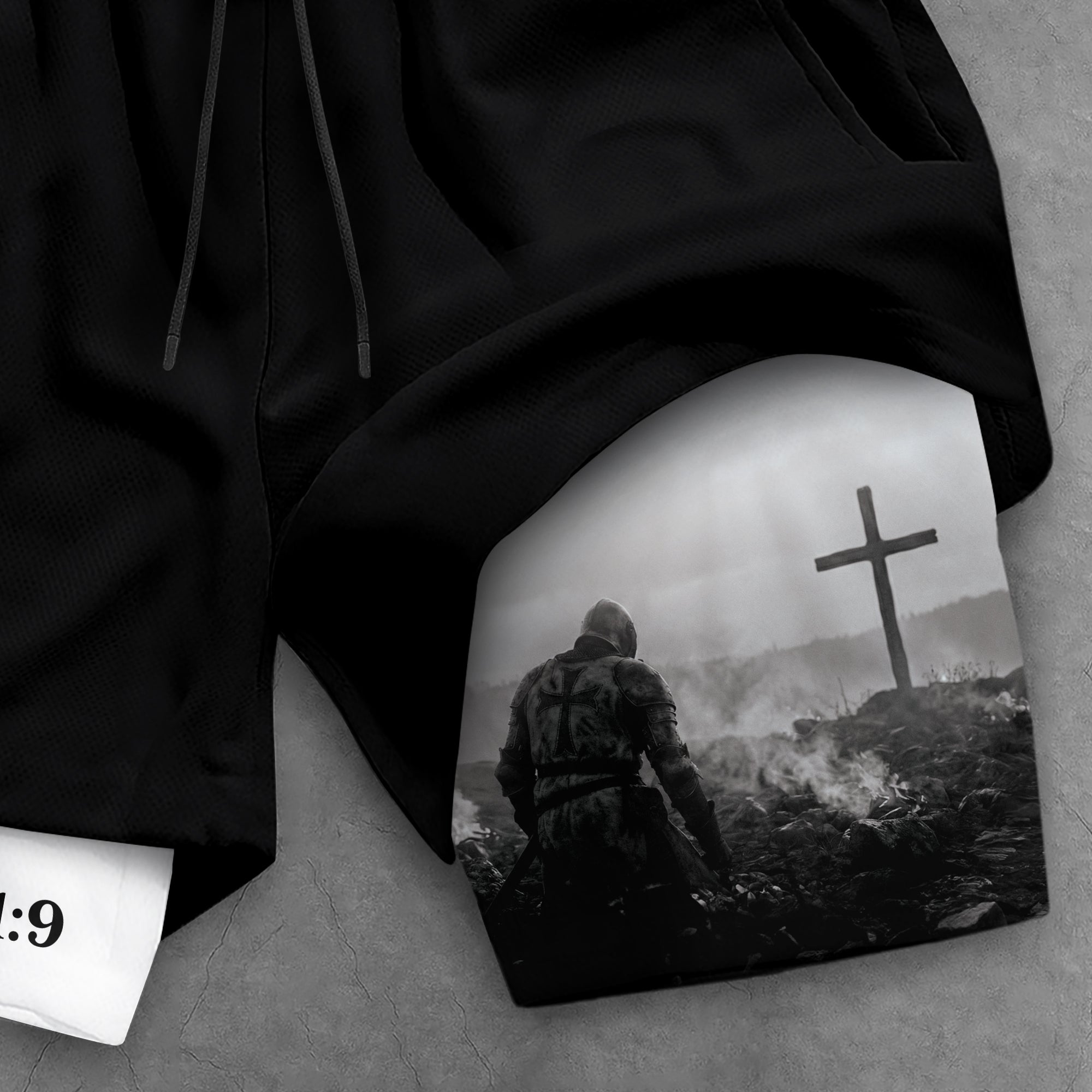 Joshua 1:9 Christian Men Gym Shorts Be Strong and Courageous Bible Verse Training Activewear