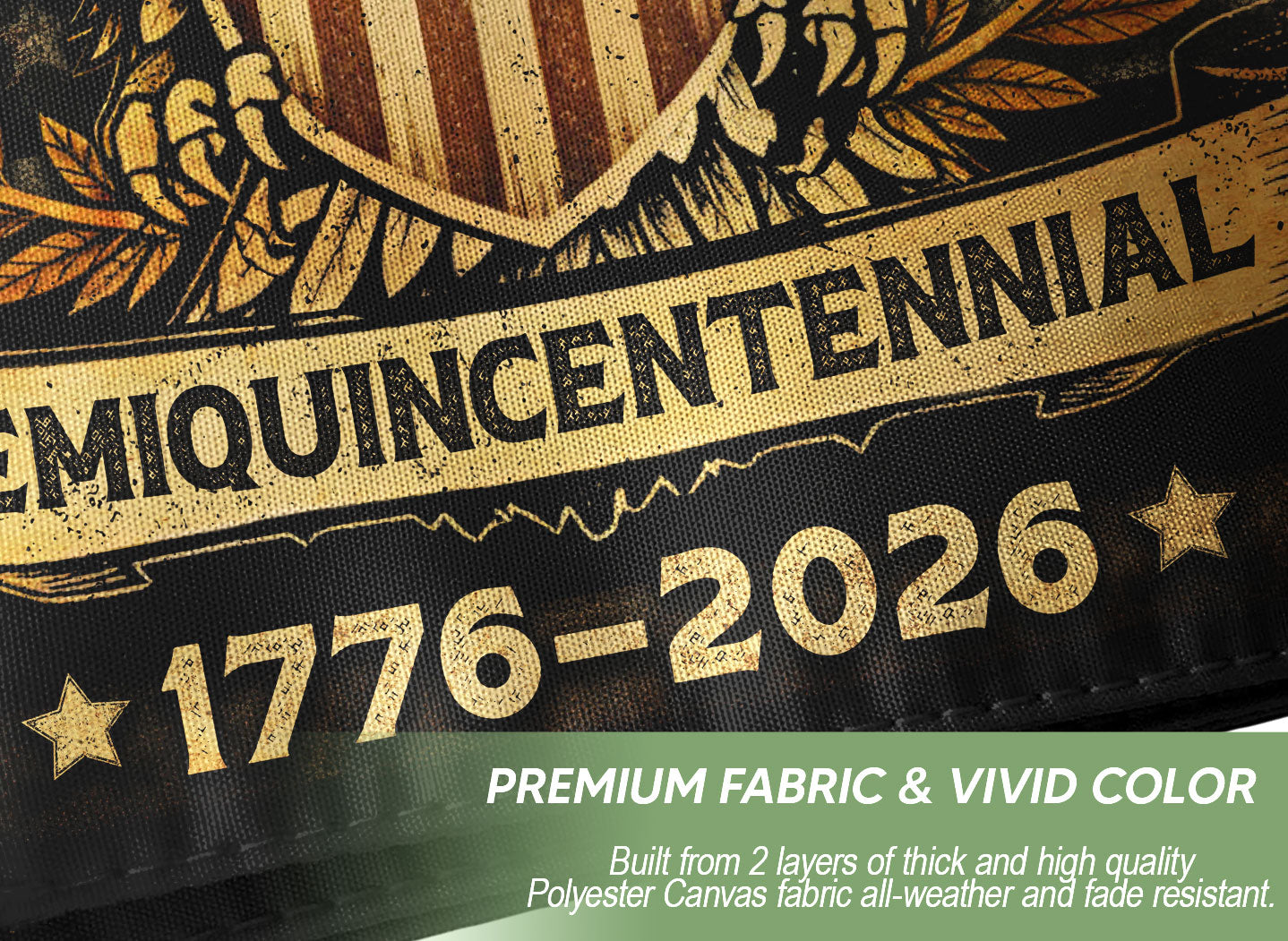 United States 250th Semiquincentennial Anniversary Flag 1776-2026 American Eagle Heritage Patriotic