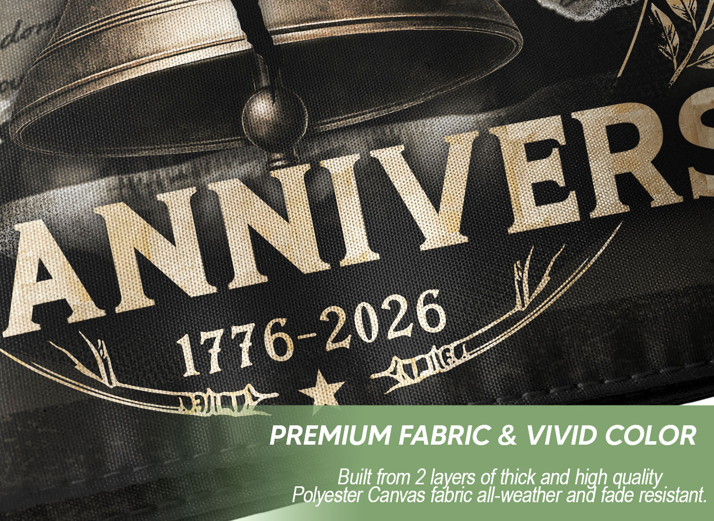 USA 250th Anniversary Flag 1776–2026 – American Flag with Liberty Bell & Eagle Design