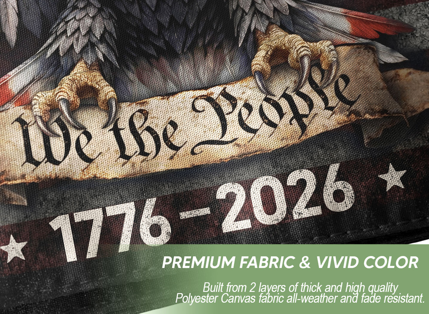 USA 250th Anniversary Flag 1776-2026 Double-Sided Patriotic 250 Years of Freedom We The People Semiquincentennial