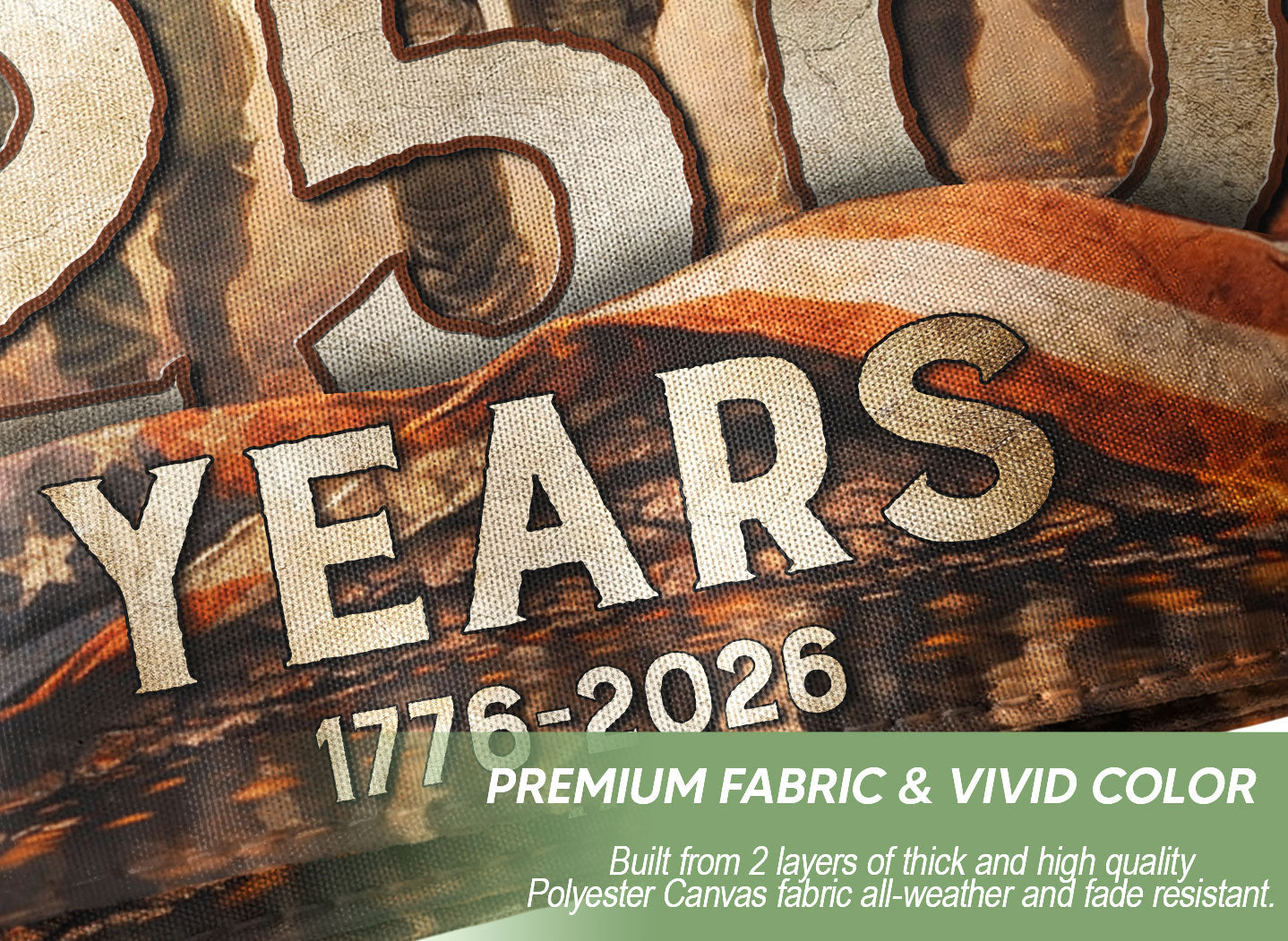 American 250th Anniversary Garden Flag 250 Years Semiquincentennial 1776-2026 We The People Patriotic Past Present Soldiers