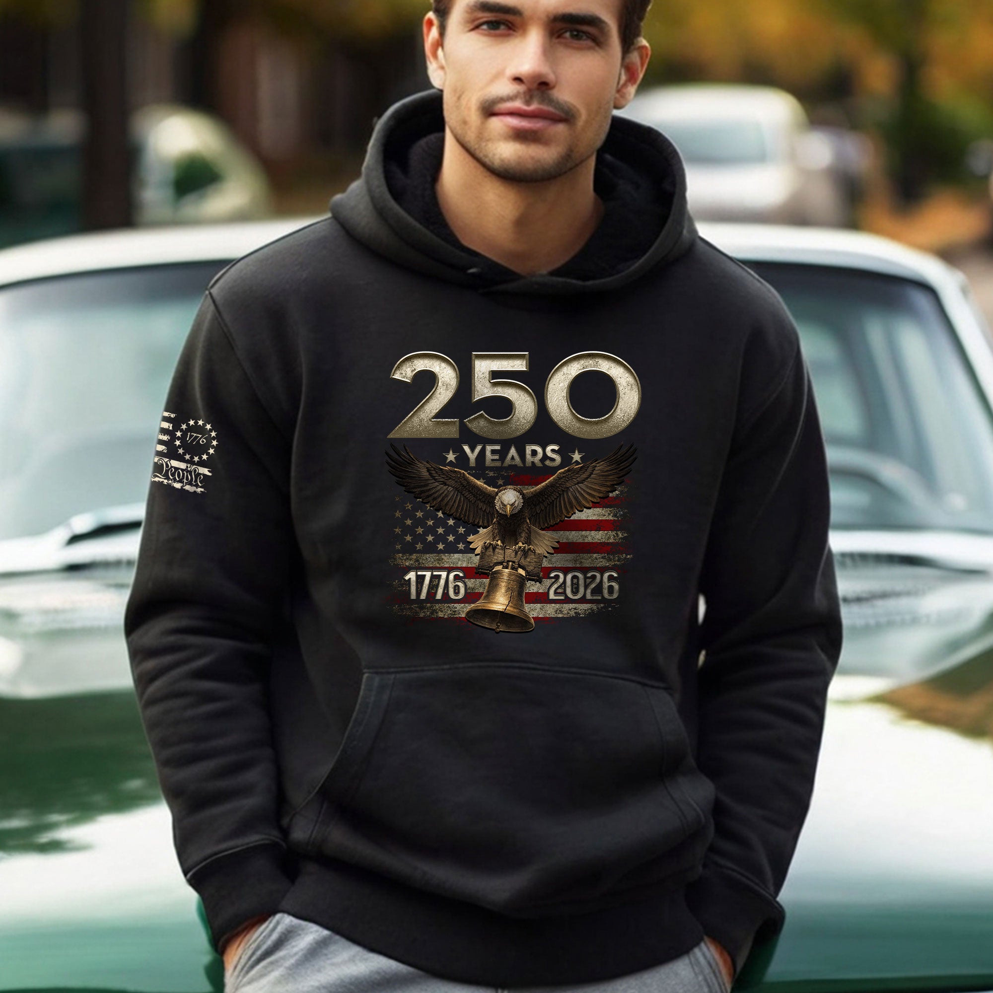 250th Anniversary USA Hoodie 1776–2026, Classic Patriotic American Heritage Celebration Apparel