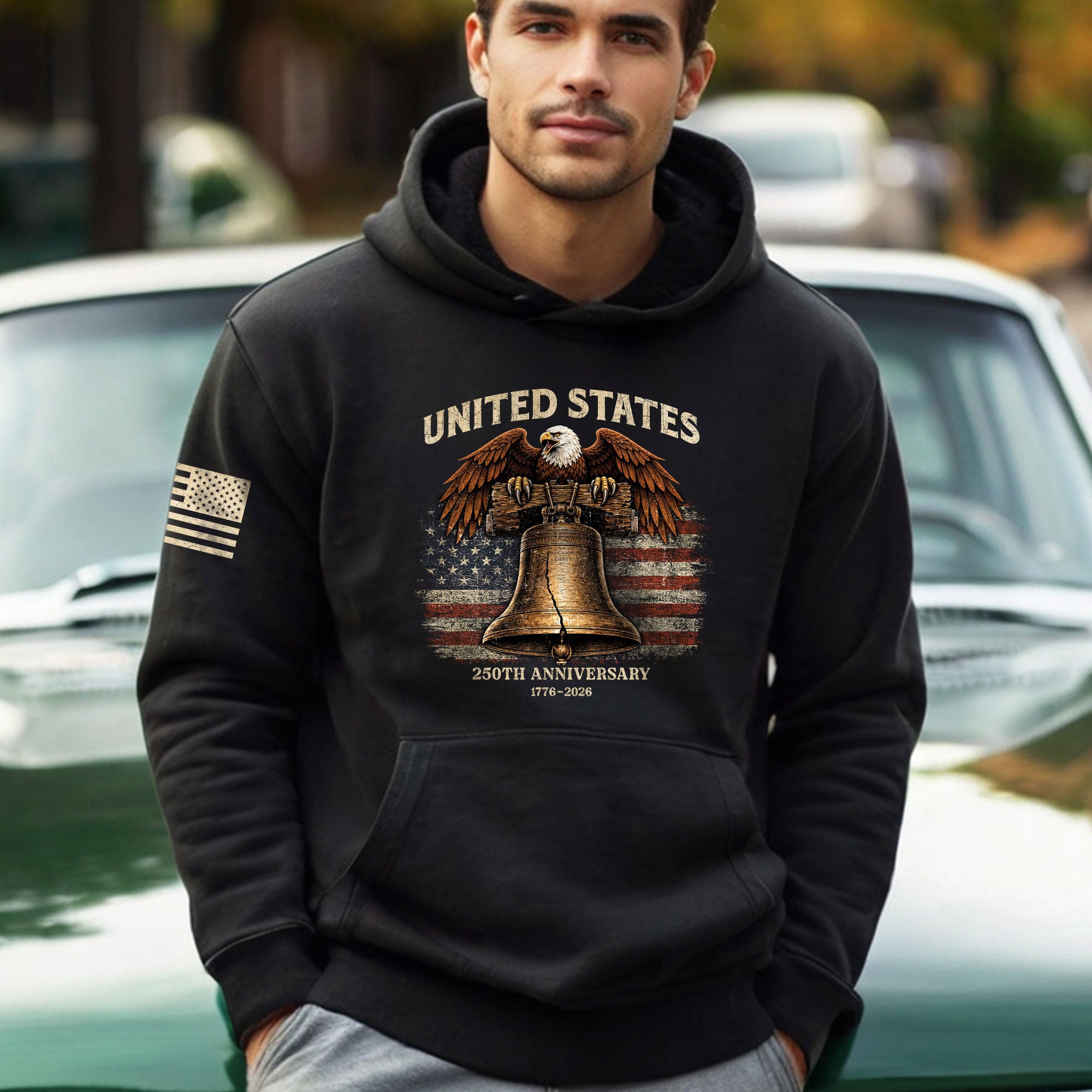 America 1776–2026 250 Years Anniversary Hoodie, Classic American History Celebration