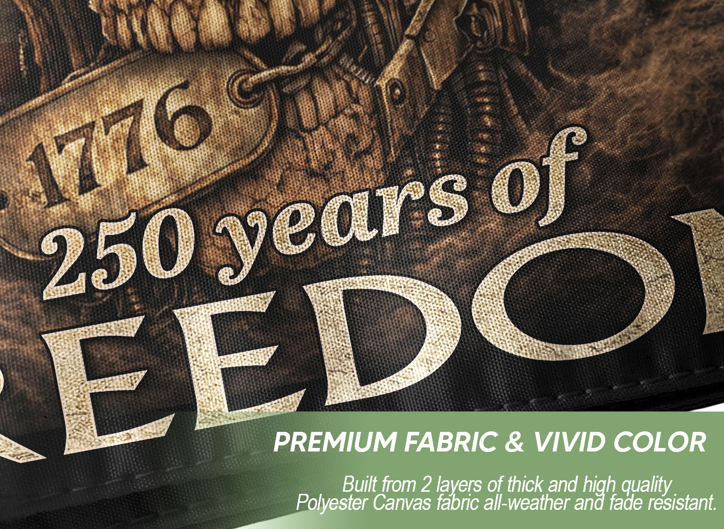 United States of America 250th Anniversary Flag 1776-2026 Mechanical Metal Cyber Skull Patriotic Garden Flag