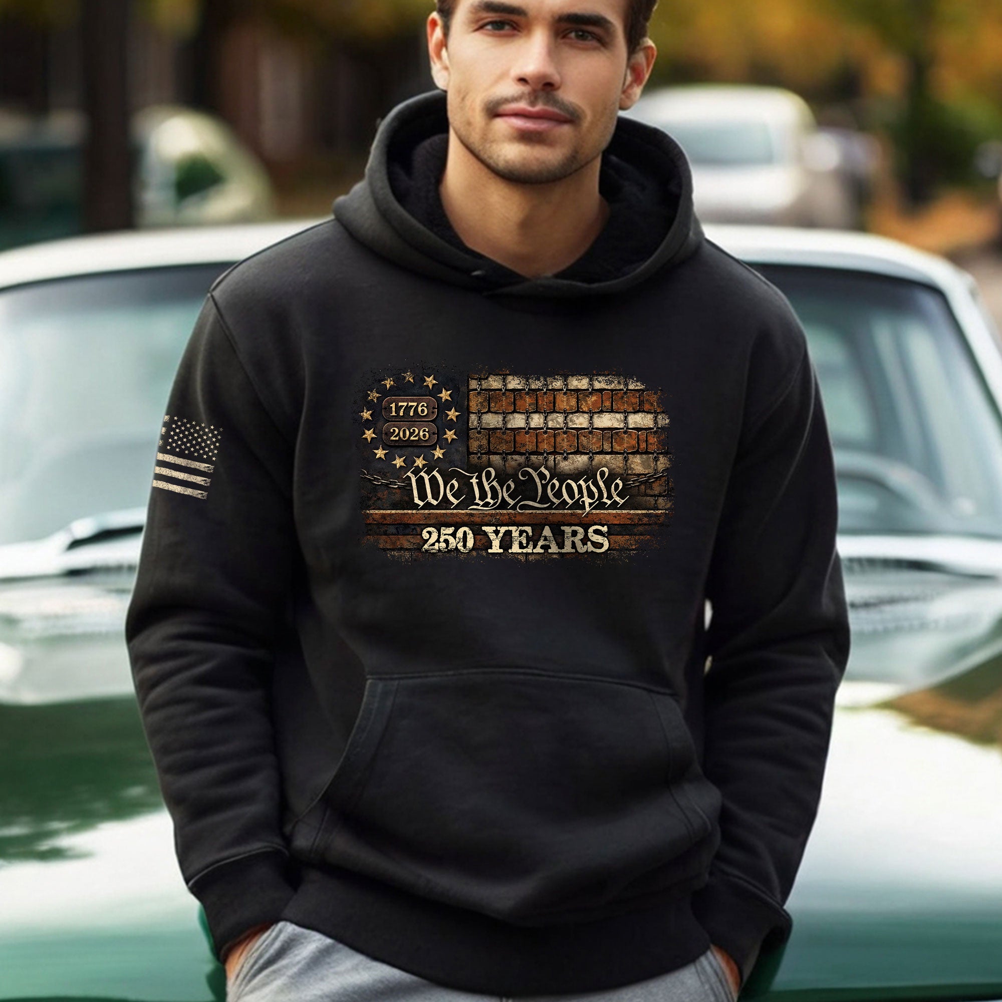 250th Anniversary USA Hoodie 1776–2026, Timeless American Heritage Celebration Apparel Unisex