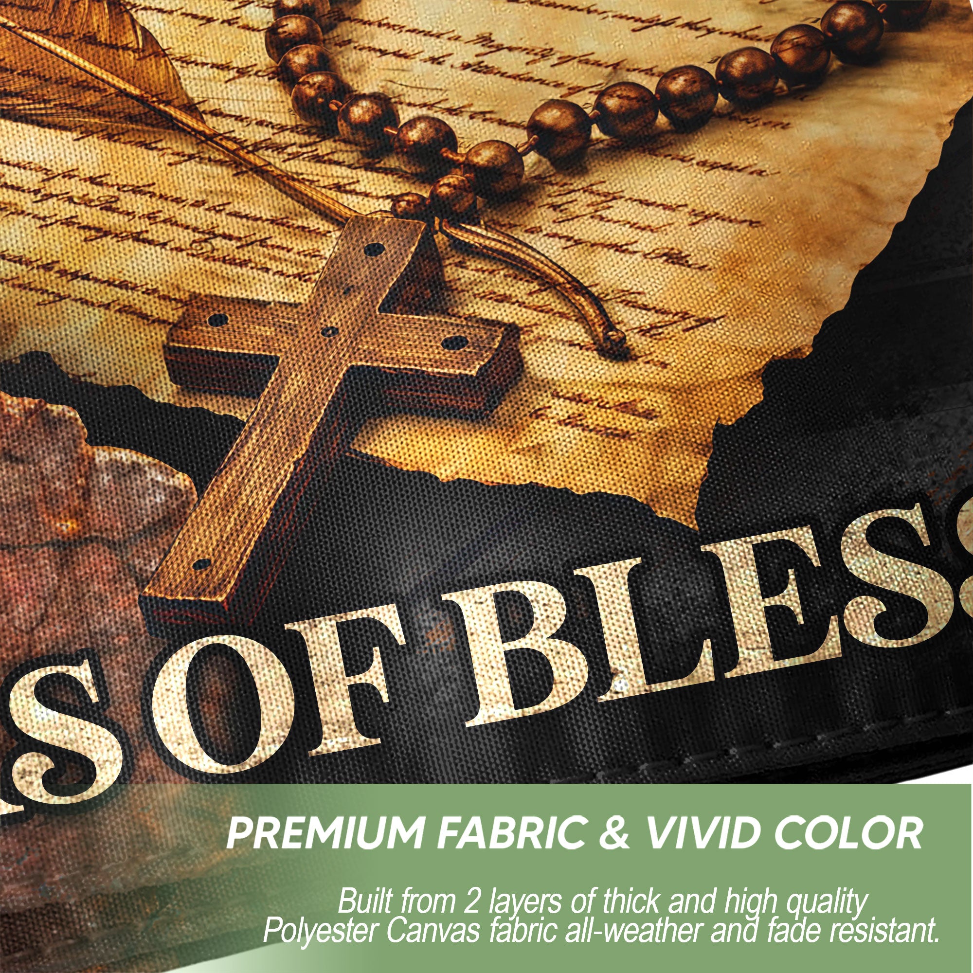 USA Semiquincentennial Christian Garden Flag 1776–2026 Faith Freedom Outdoor Decor