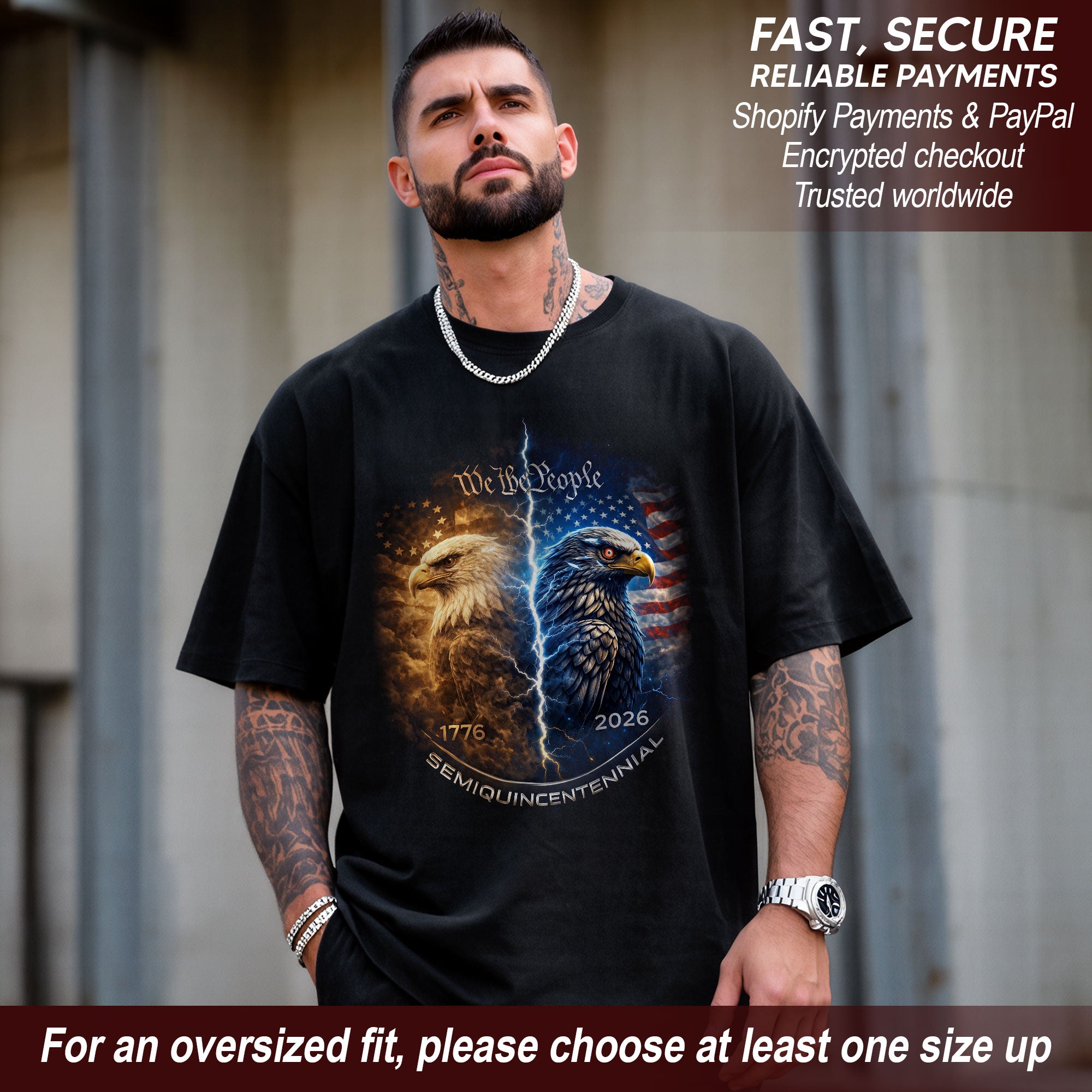 We The People 250th Anniversary Exclusive Bootleg Shirt - 1776-2026 Semiquincentennial Graphic Tee