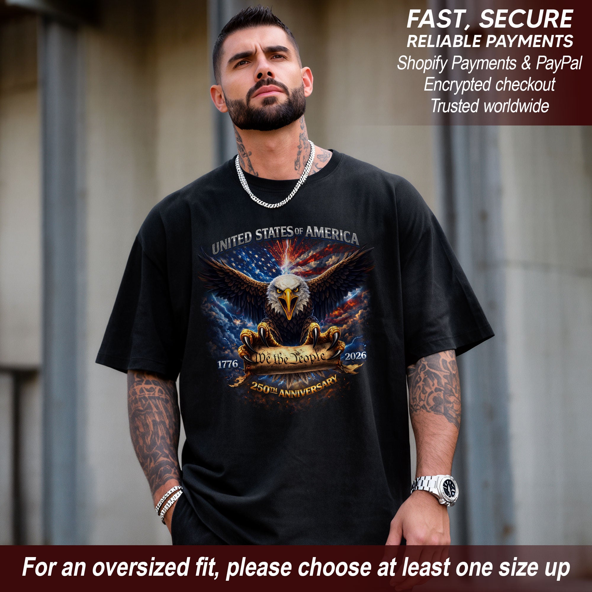 We The People USA 250th Anniversary Bootleg Shirt - Bold 90s Streetwear American Pride Graphic Tee