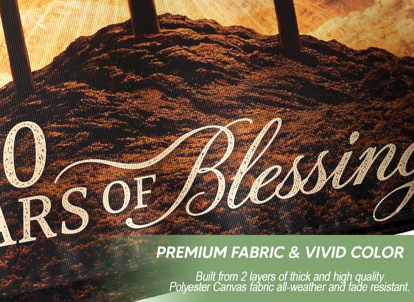 The Blessing of Liberty Flag - 250 Years Celebration - Sacred Three Crosses & American Sky Banner