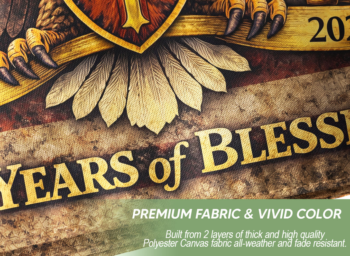 America 250th Anniversary Eagle Flag - One Nation Under God 250 Years Banner, Double Sided 1776-2026 Semiquincentennial Flag