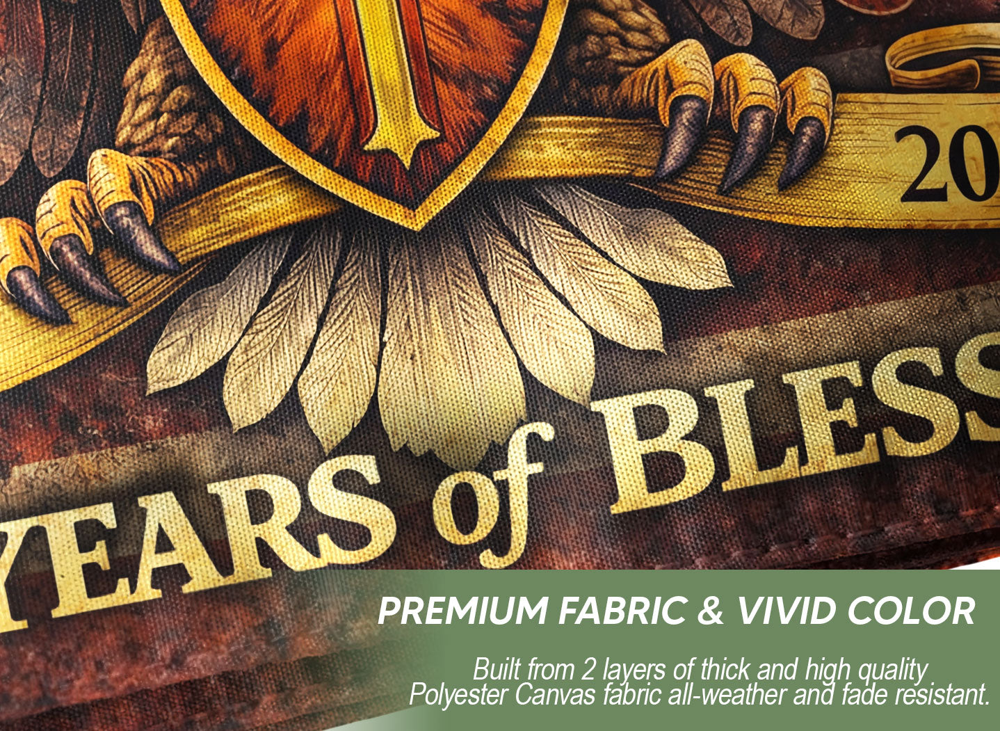 250 Years America Anniversary Eagle Flag - One Nation Under God 250 Years Banner, Double Sided 1776-2026 Flag
