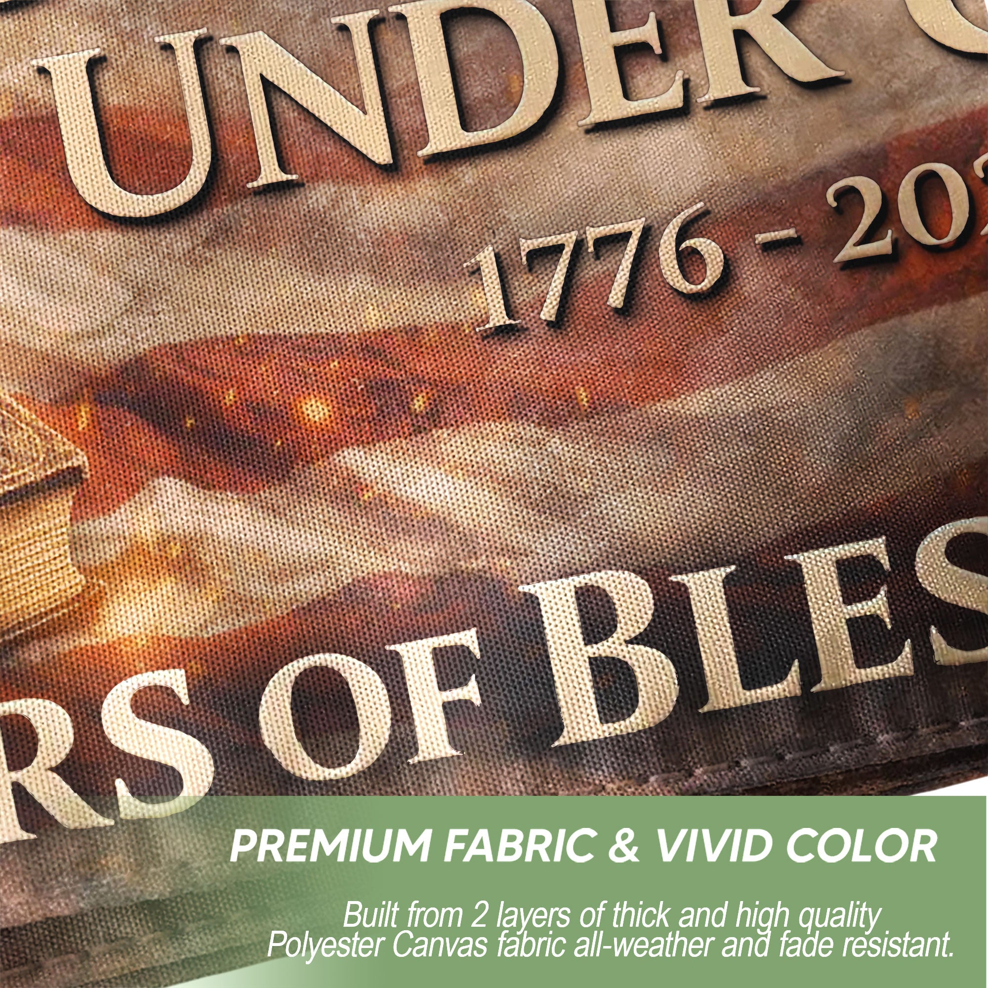 One Nation Under God 250th Anniversary 1776-2026 Patriotic Double Sided House Flag - 250 Years of Blessings Holy Bible & Cross Banner