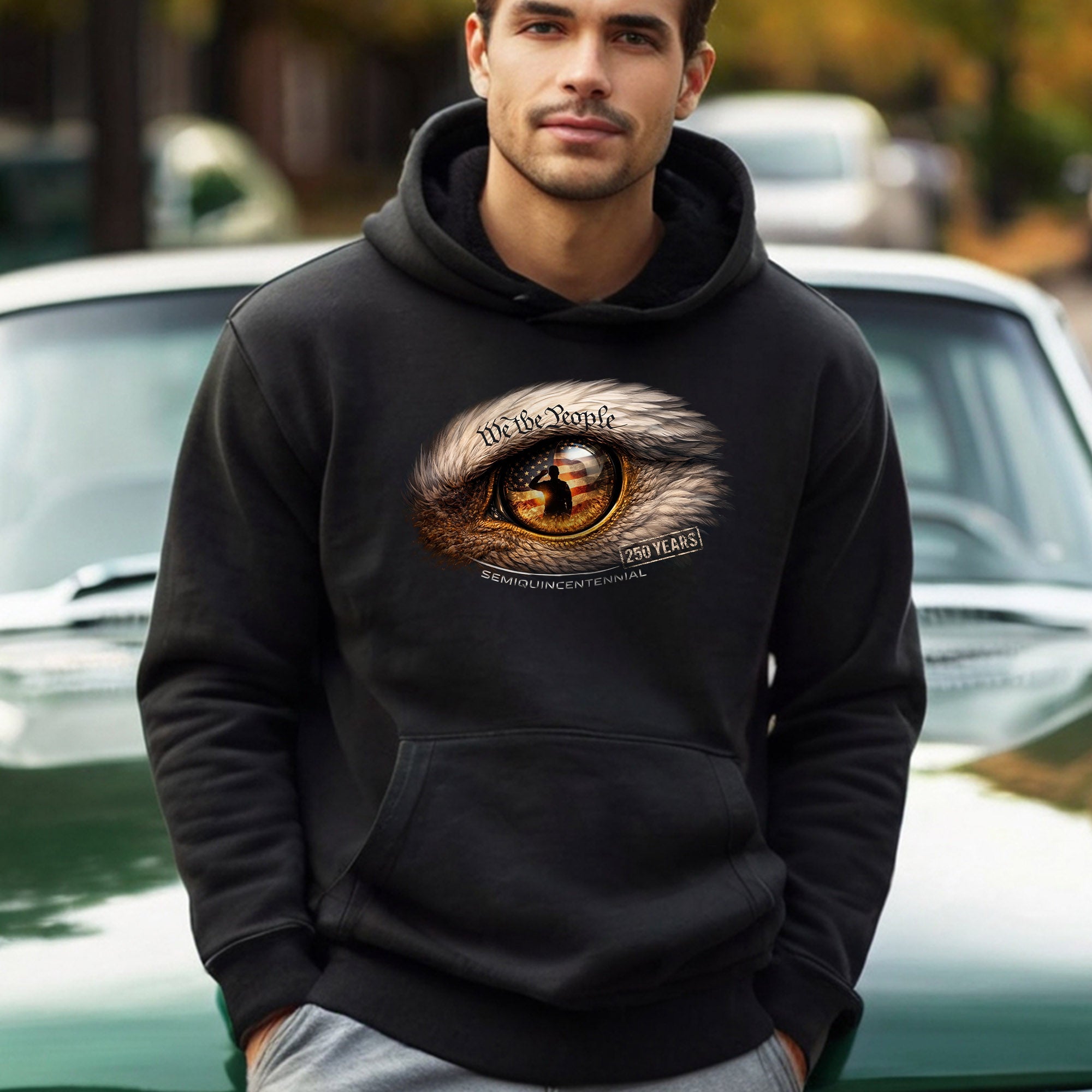 Semiquincentennial Vision Hoodie – 250 Years We The People Patriotic Eye Graphic