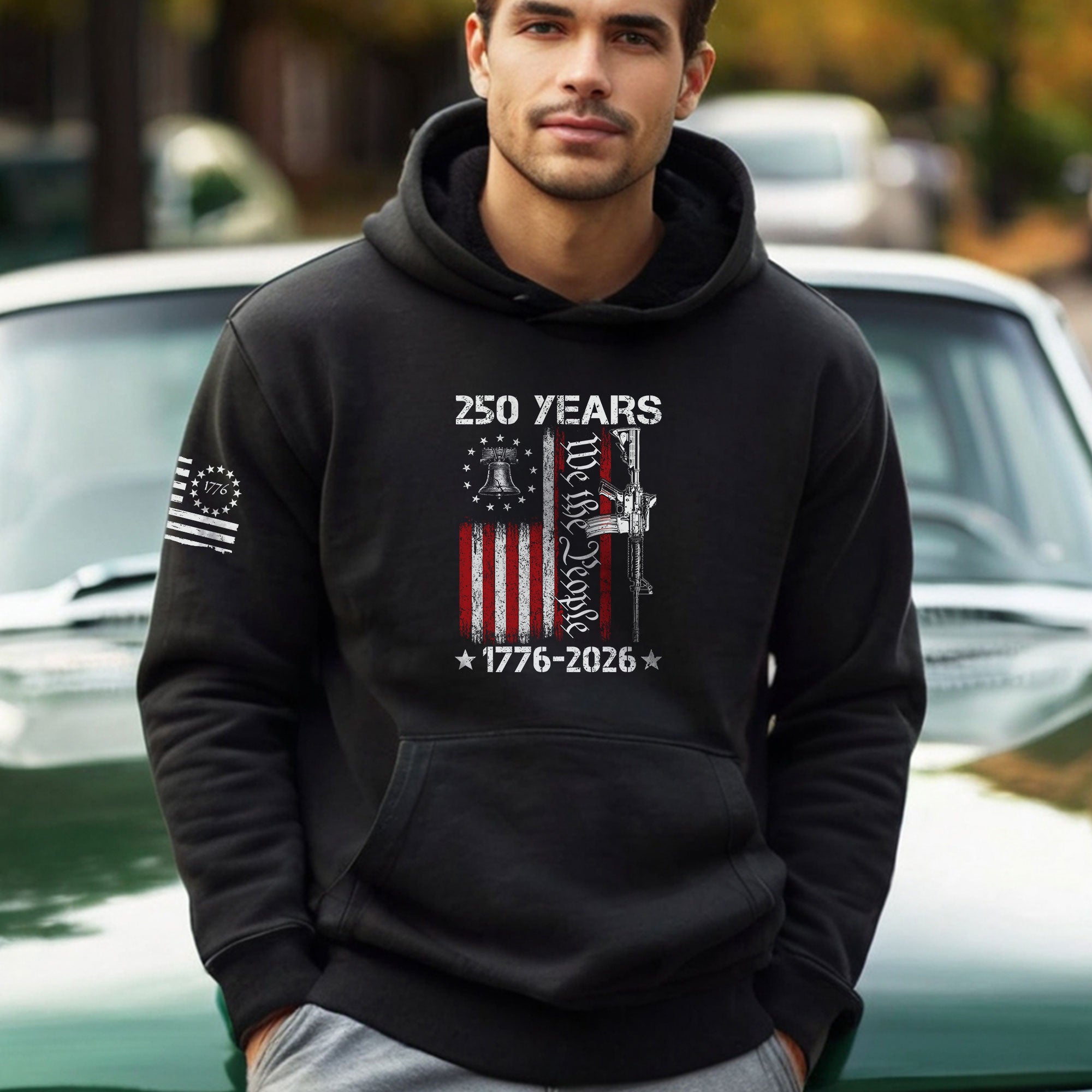 America 250th Anniversary 1776-2026 Semiquincentennial Hoodie – We The People Commemorative Patriotic Eagle Flag Edition