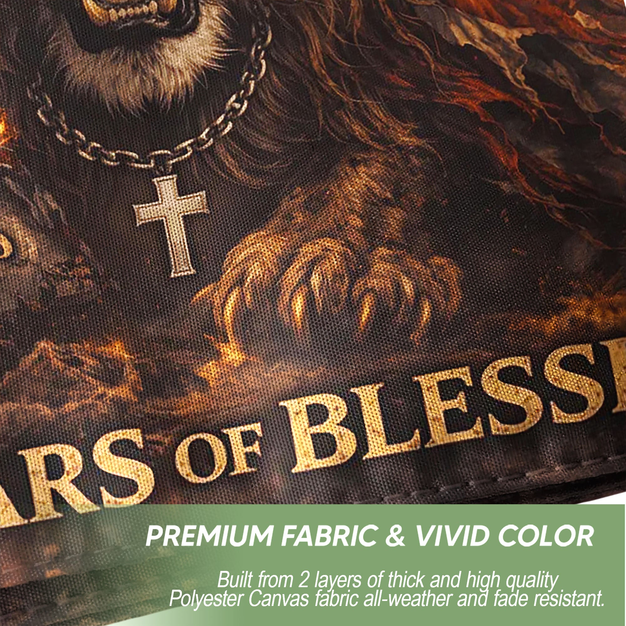 Christian Patriotic 250 Years of Blessings Double-Sided House Flag - Lion of Judah USA 250th Anniversary Flag, One Nation Under God 1776-2026