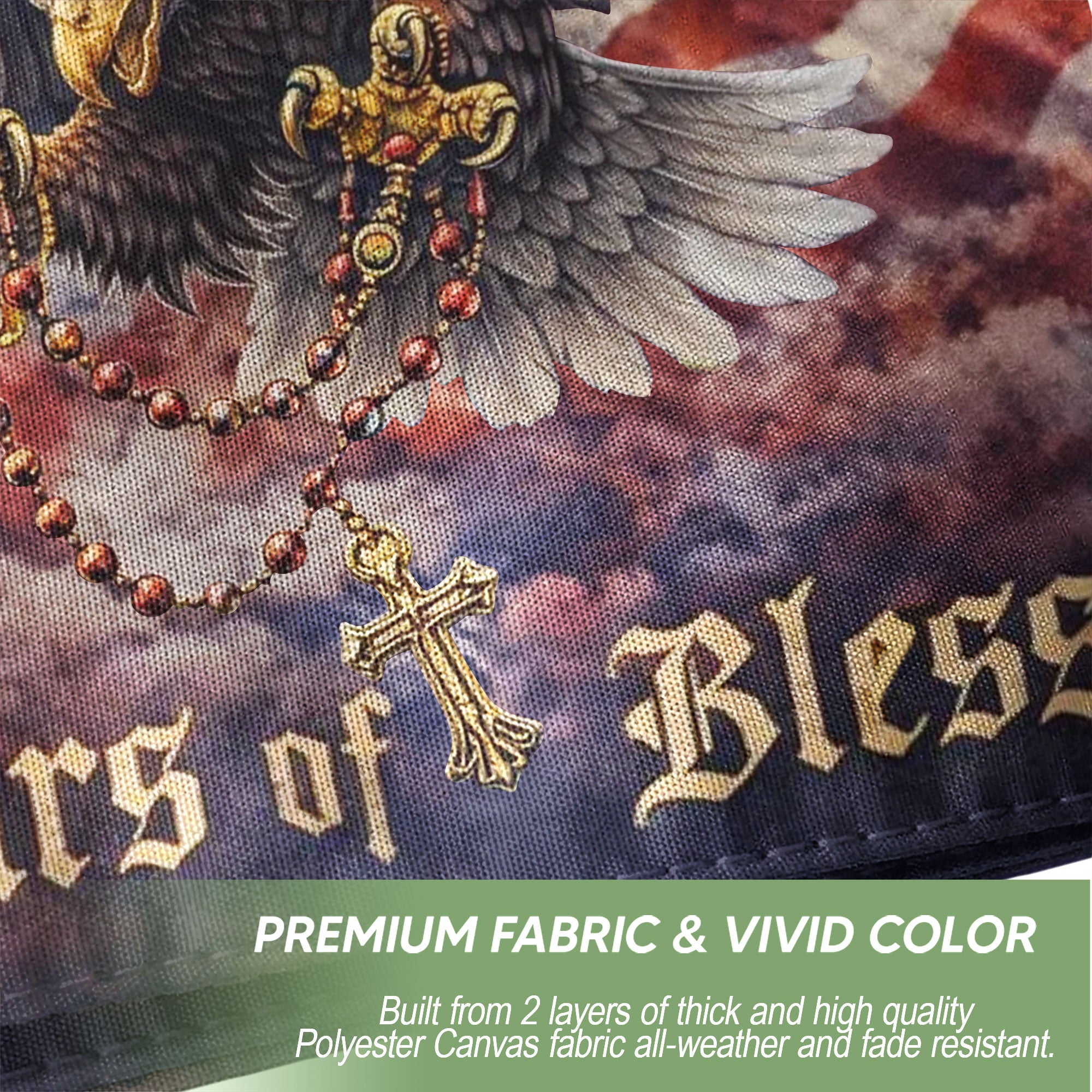 USA 250th Anniversary 1776-2026 Double Sided Flag – Flying Eagle 250 Years of Blessings One Nation Under God Decor