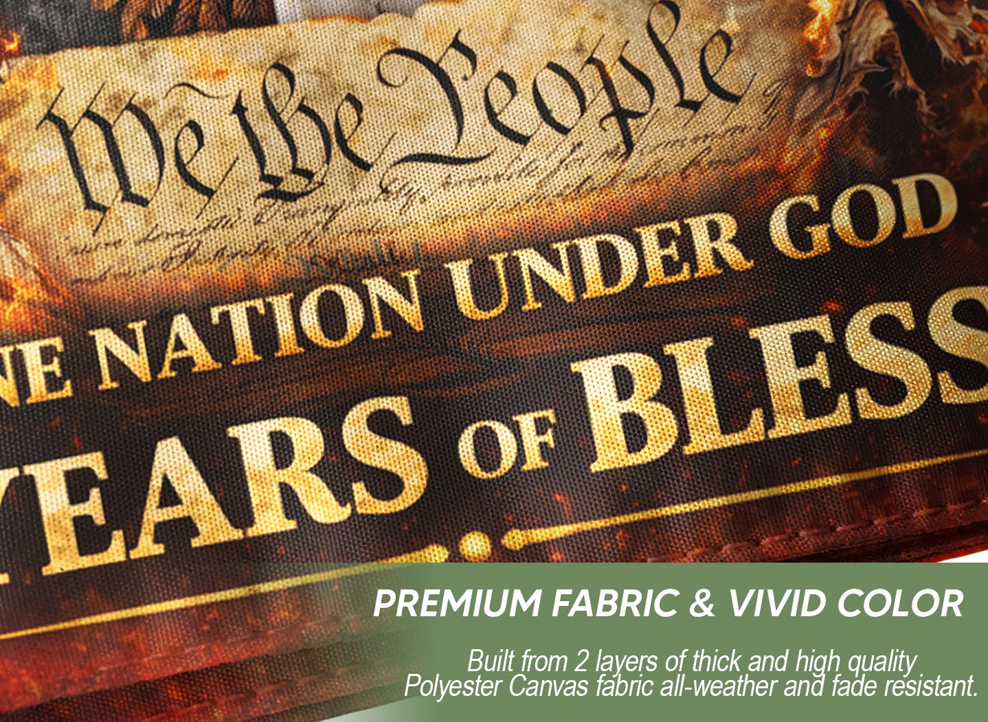 One Nation Under God 250 Years Flag 1776–2026 – Eagle & Cross Christian Double Sided USA House Flag