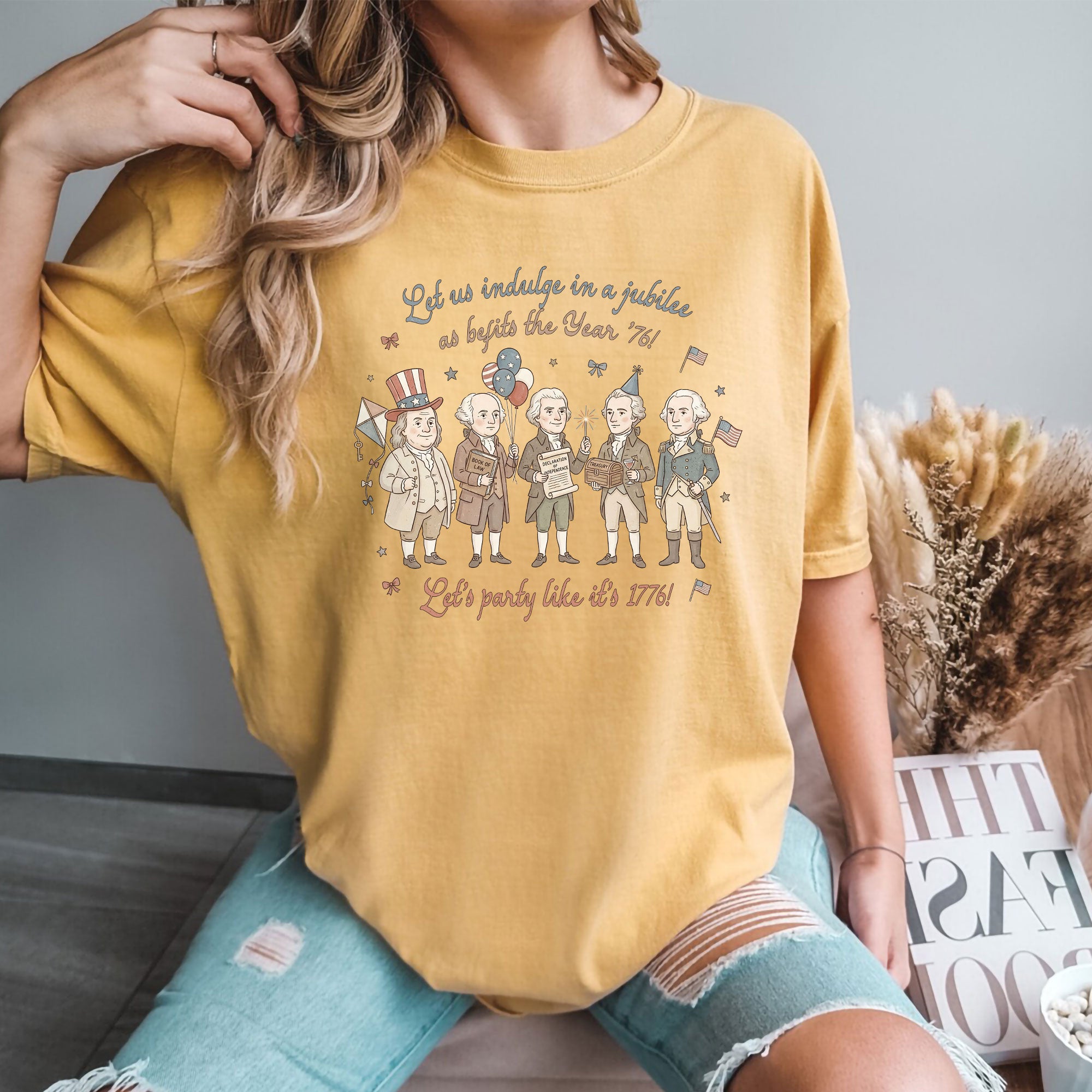 Funny Founding Fathers Shirt Let's Party Like It's 1776 Patriotic 250 Years