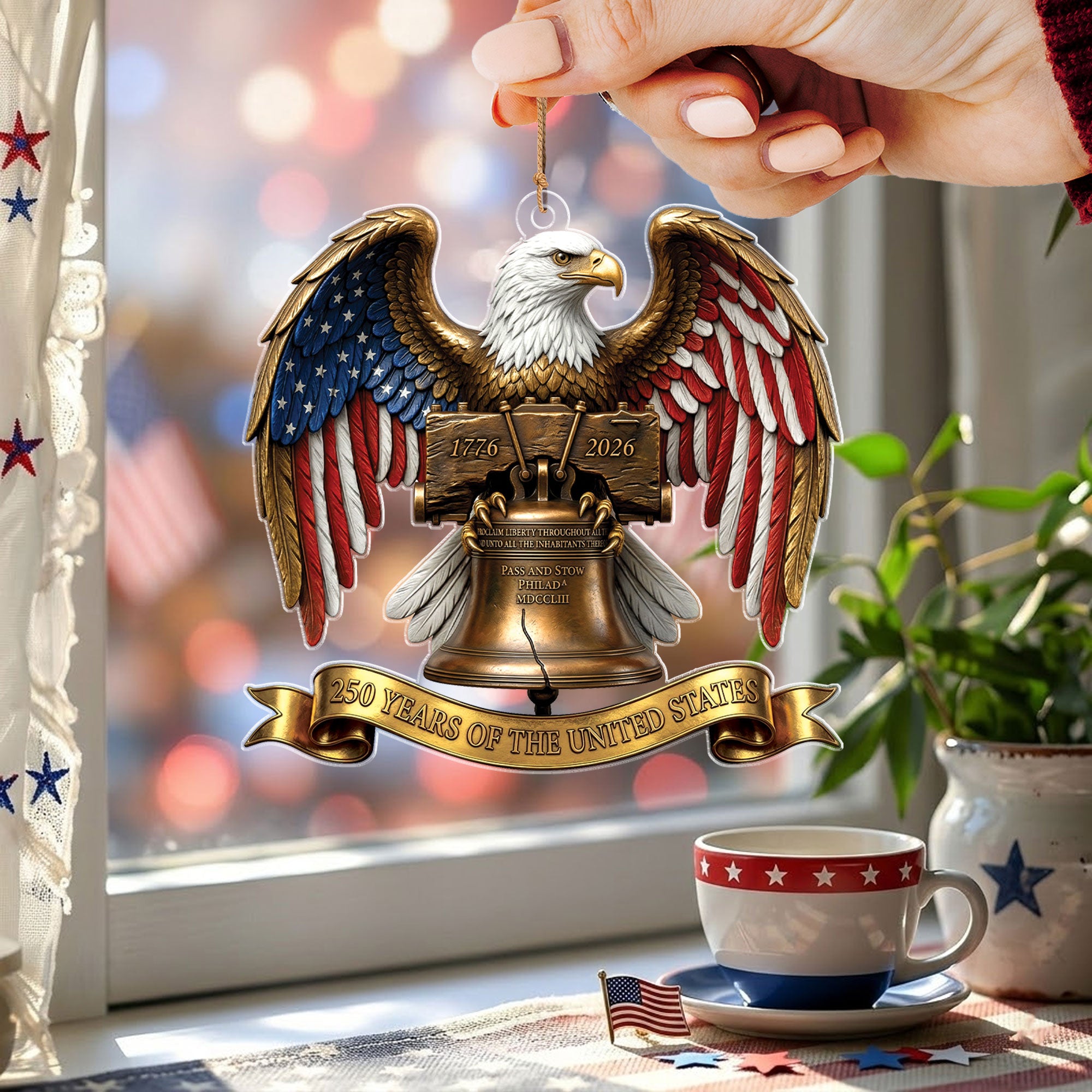 250 Years of the United States - Wings of Liberty Commemorative Acrylic Ornament