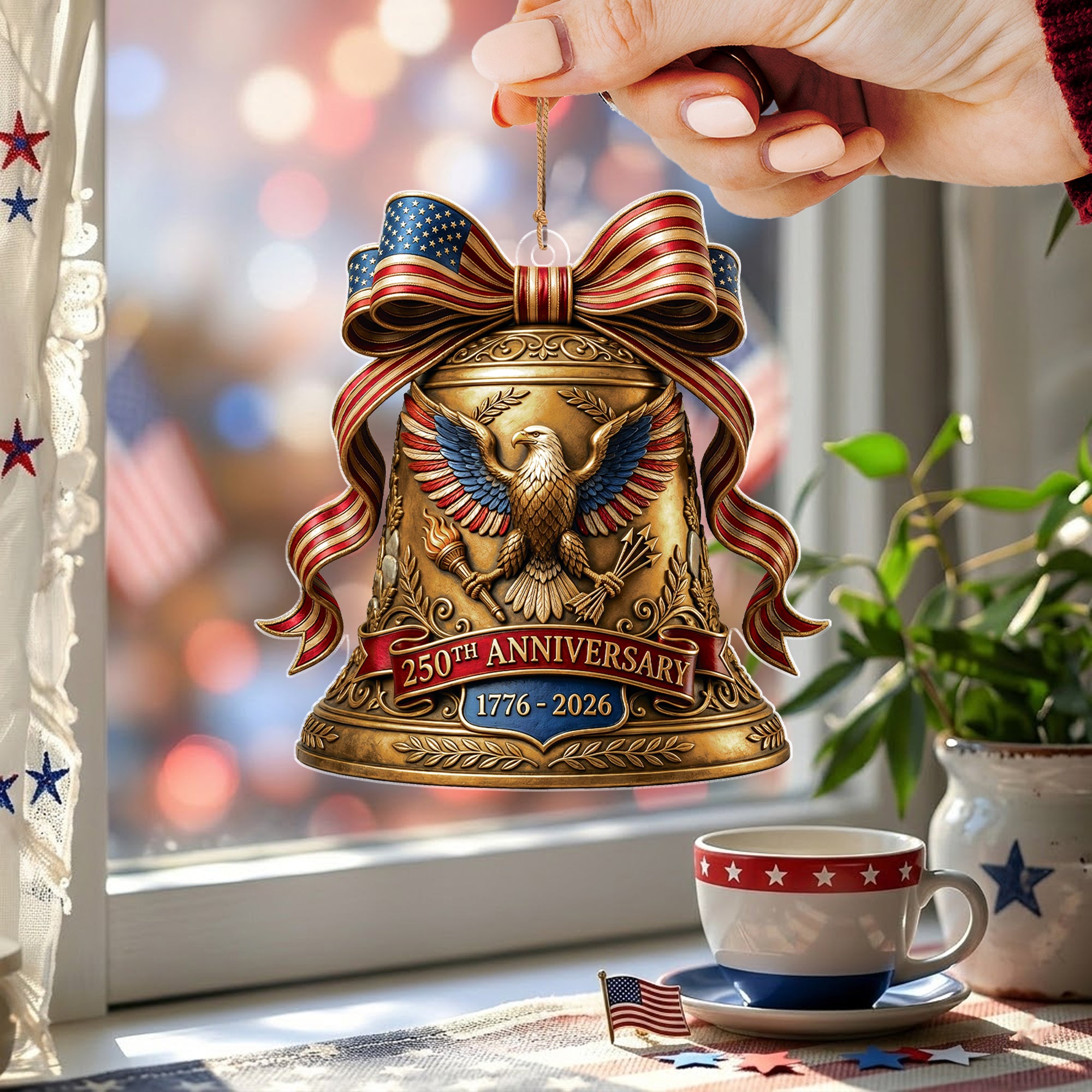 American Eagle Acrylic Ornament – 250th Anniversary U.S. Commemorative Decoration