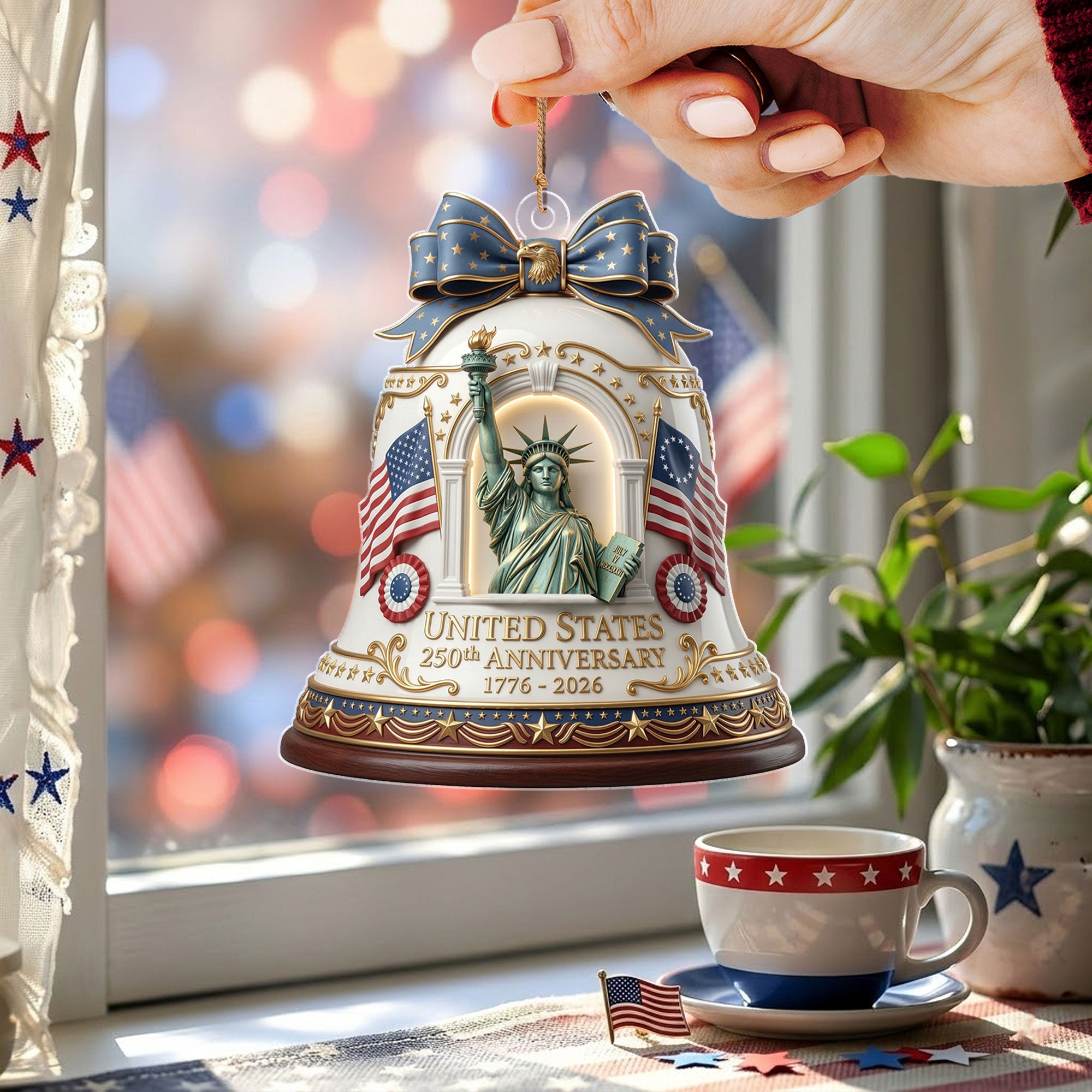 250th Anniversary U.S. Commemorative Acrylic Ornament – Statue of Liberty Design