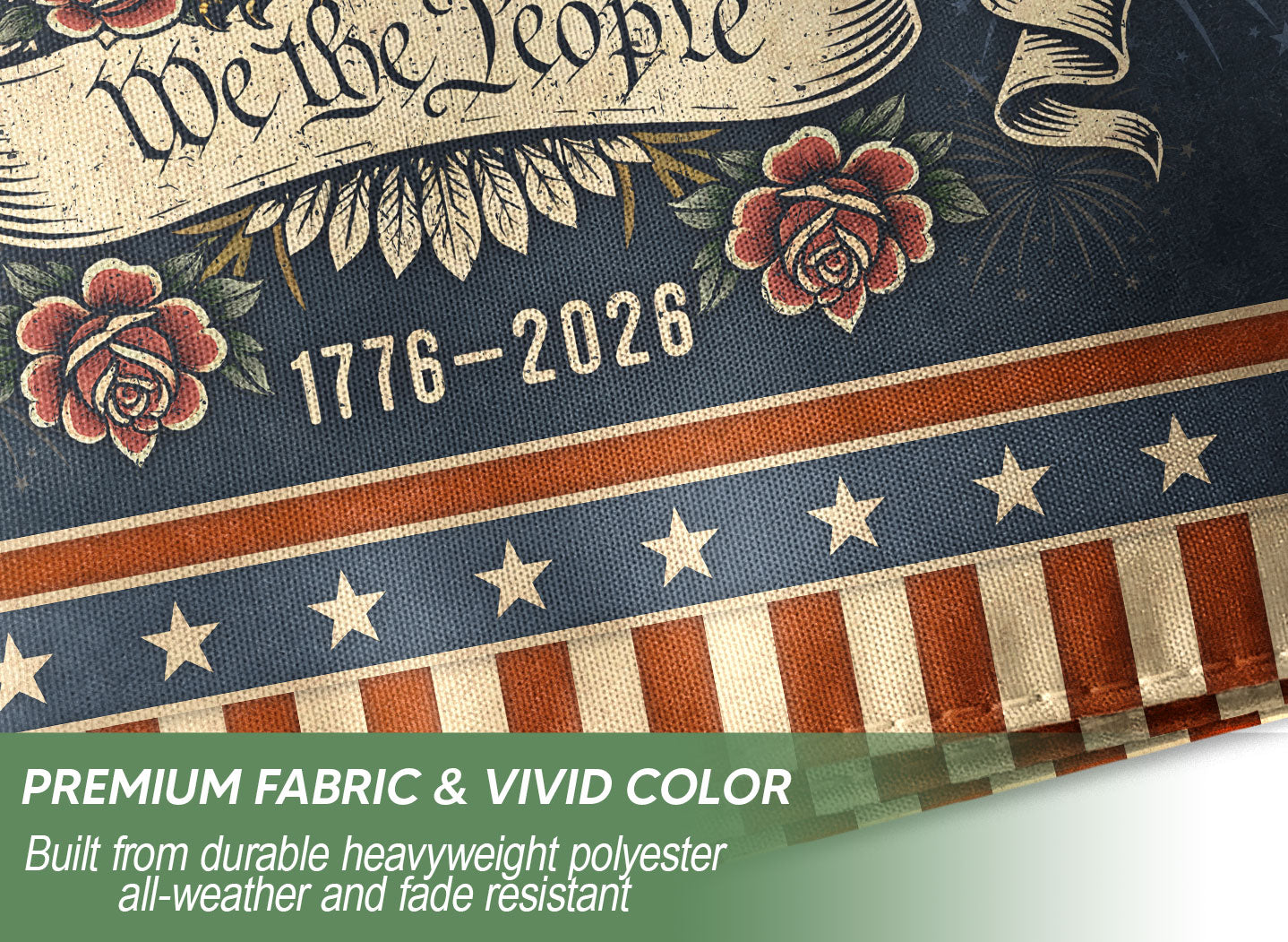 United States 250th Anniversary Garden Flag Patriotic 1776-2026 We The People Yard Decor 12x18inch