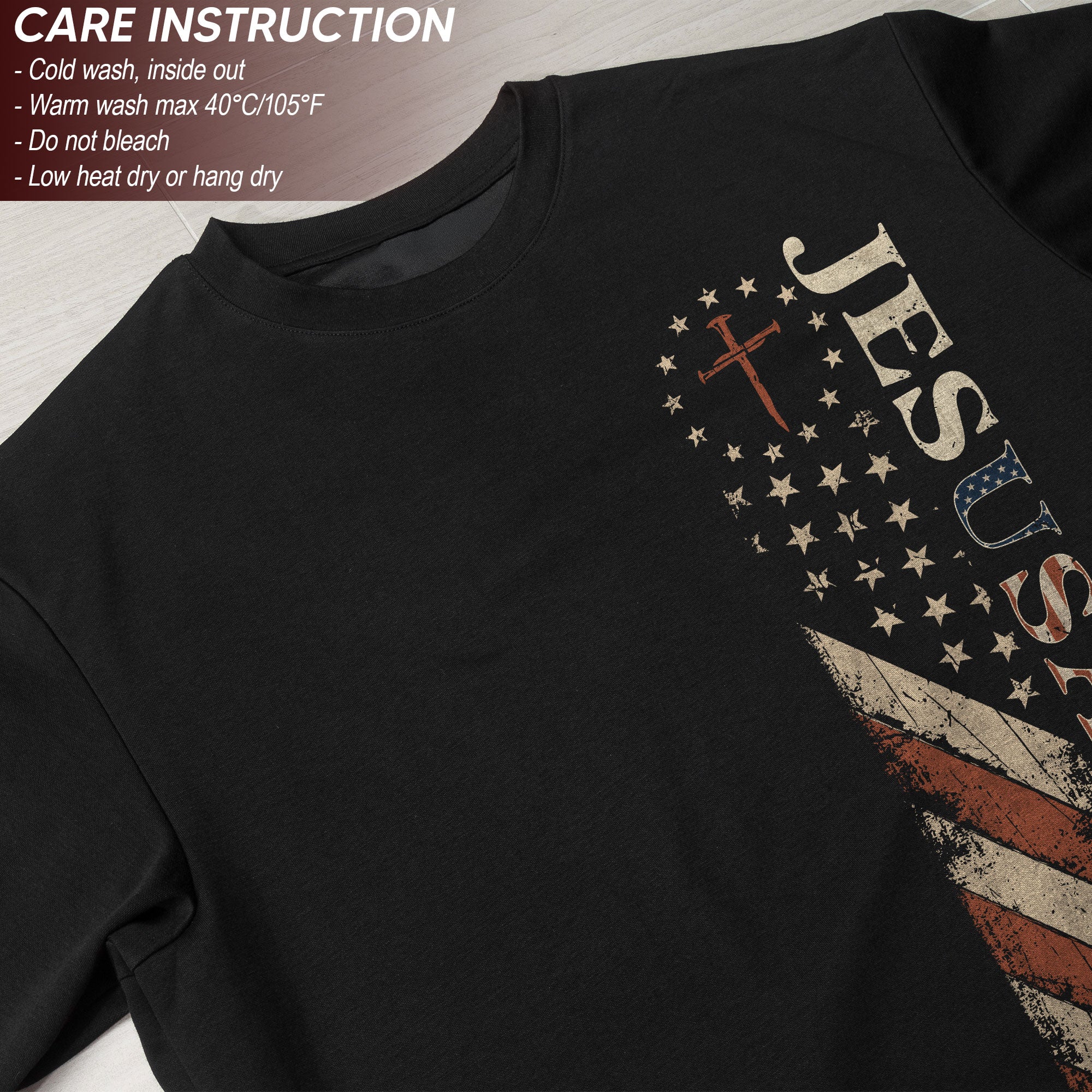 Patriotic JESUSAVES 1776-2026 Eagle T-Shirt American Flag Design - Versatile Apparel