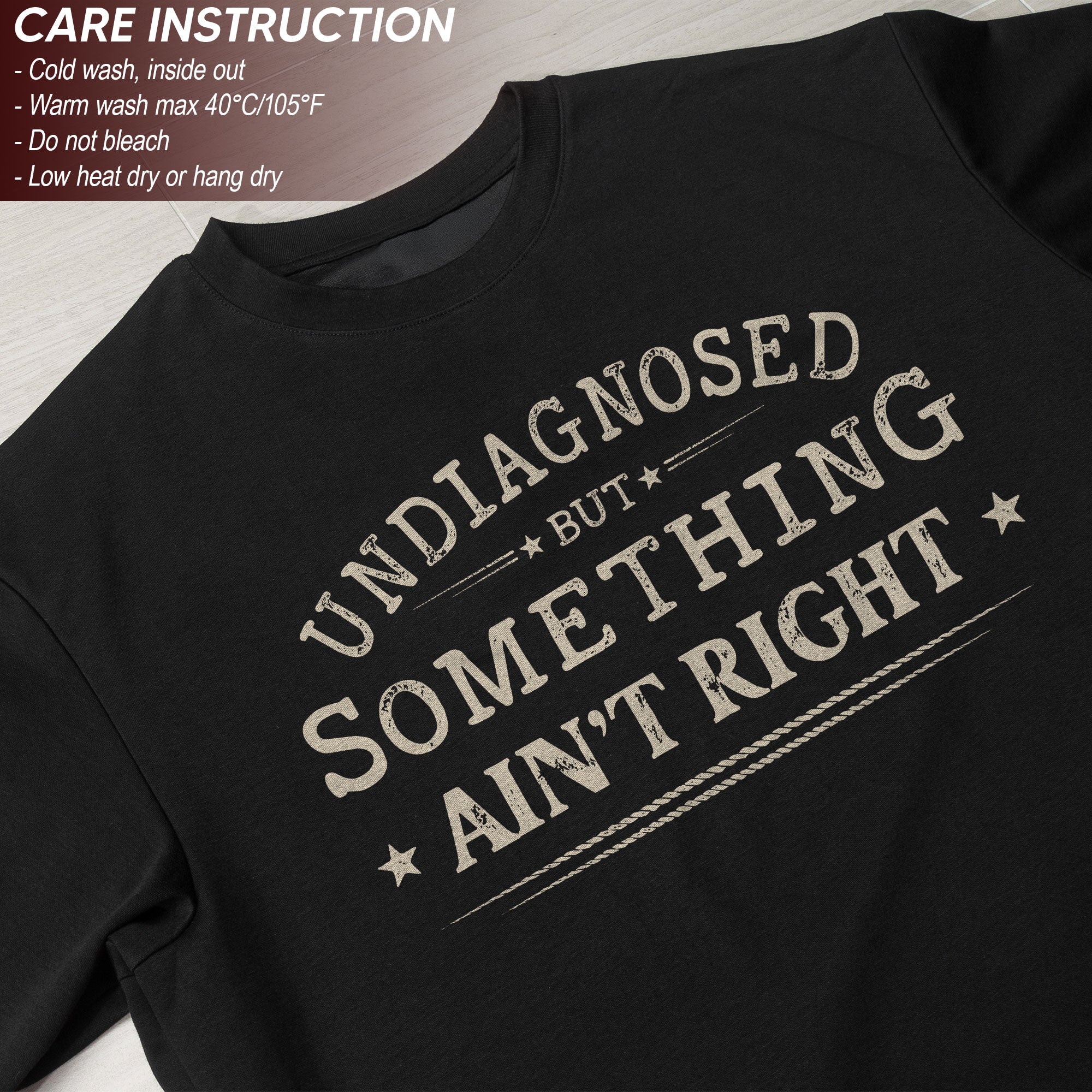 Undiagnosed But Something Ain't Right Shirt Funny Sarcastic Quote Vintage Graphic Tee