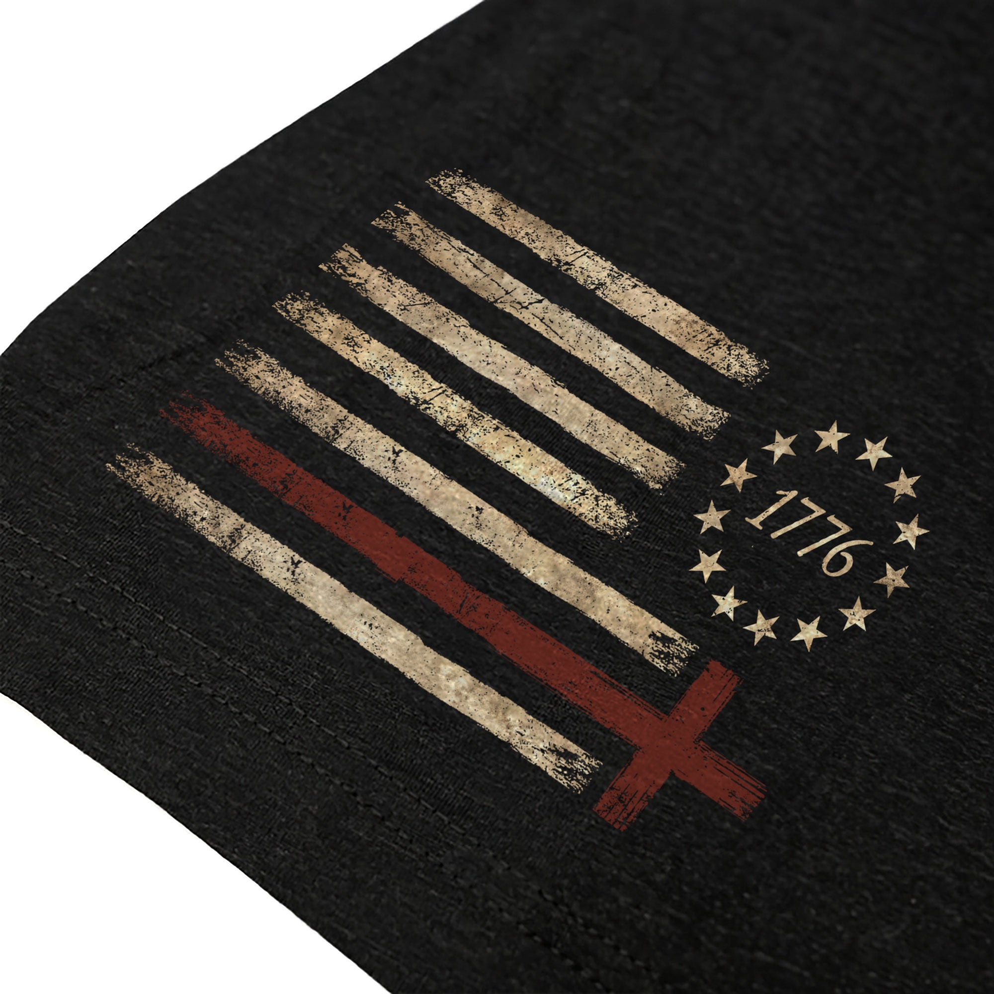 JESUSAVES T-Shirt John 3:16 Pledge of Allegiance Christian Cross Patriotic US Flag Tee