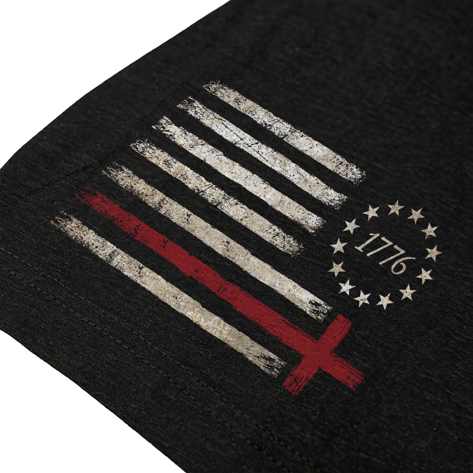 JESUSAVES T-Shirt Patriotic Shield Christian Cross American Flag John 3:16 Graphic Tee