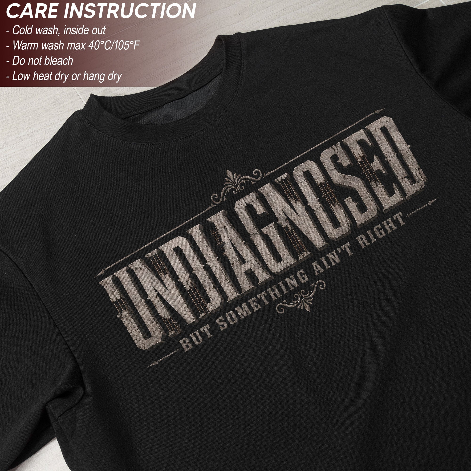 Undiagnosed But Something Ain't Right Vintage Style Graphic T-Shirt Casual Unisex Top