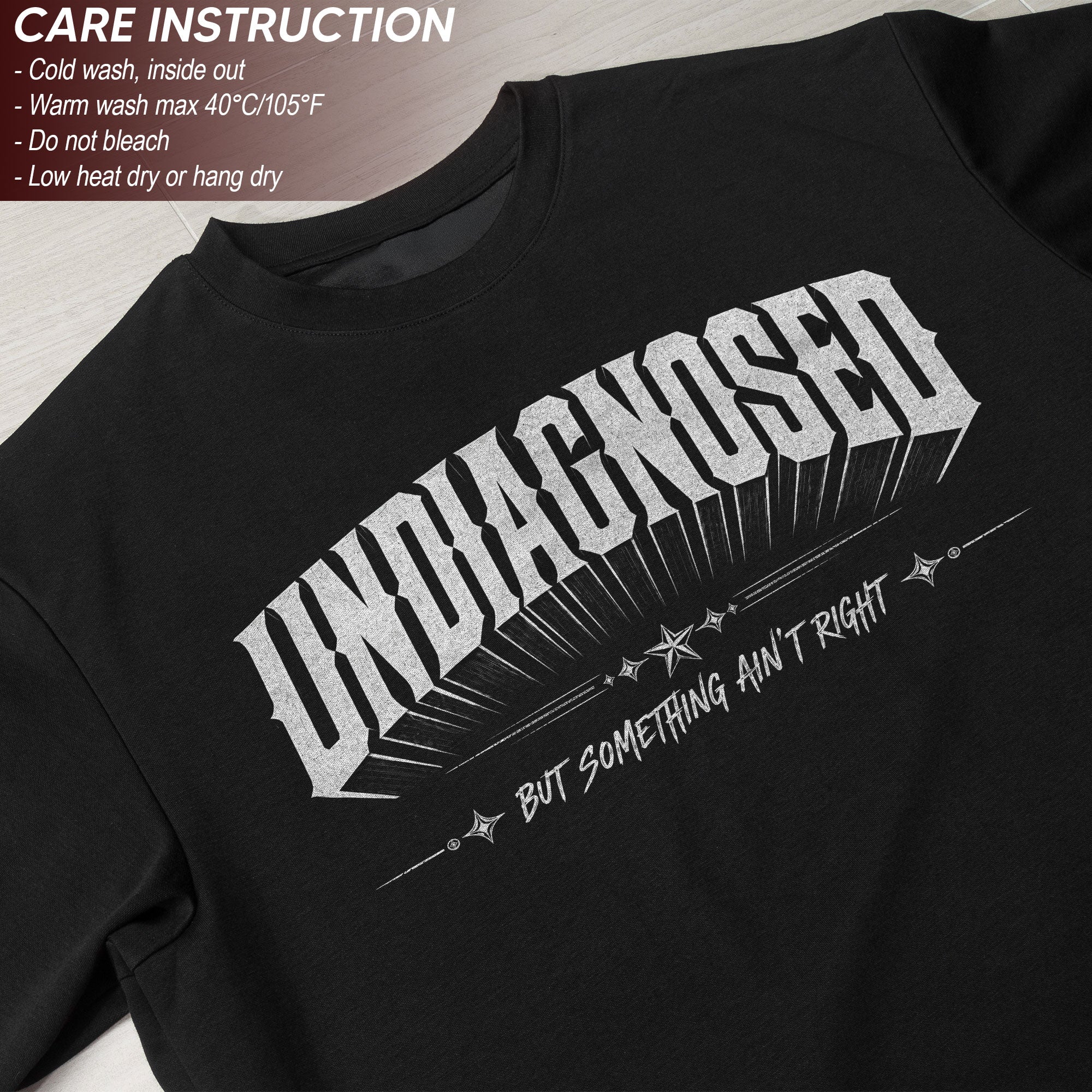 Classic Slogan Tee Undiagnosed But Something Ain't Right Casual Daily Wear Unisex Shirt