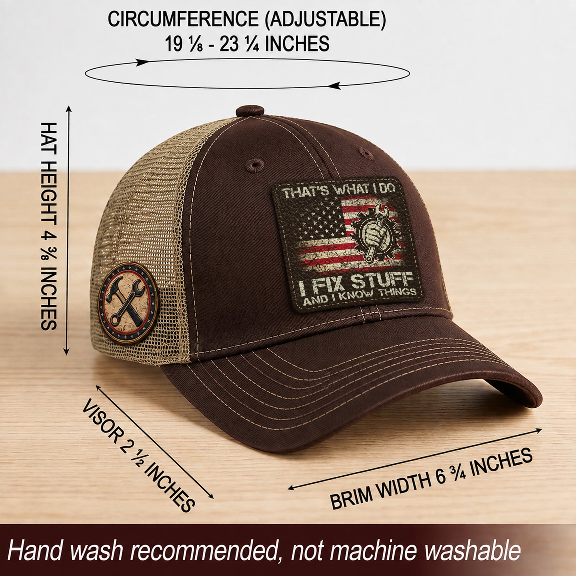 I Fix Stuff And I Know Things Funny Mechanic Quote Men Patch Trucker Hat Casual Novelty