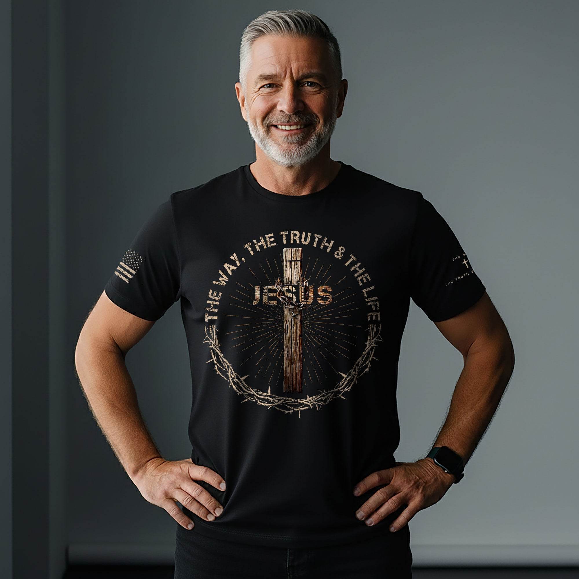 Jesus - The Way The Truth The Life T-shirt - Rust Field Wear