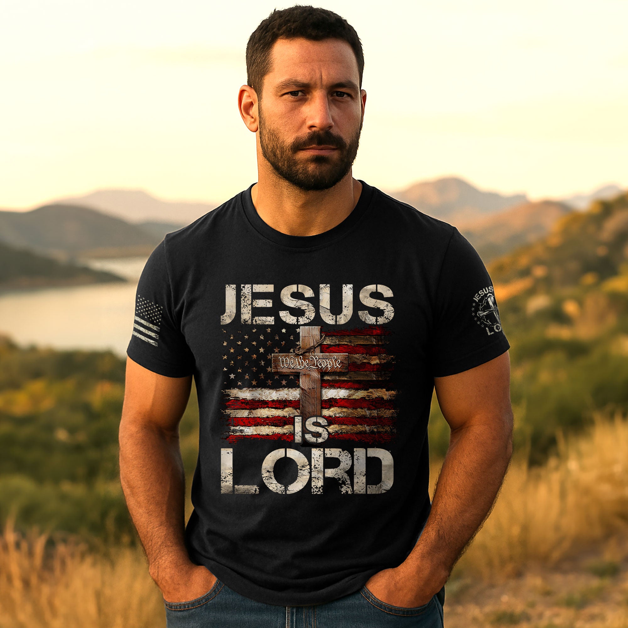 Jesus Is Lord T-Shirt – Bold Faith & American Spirit