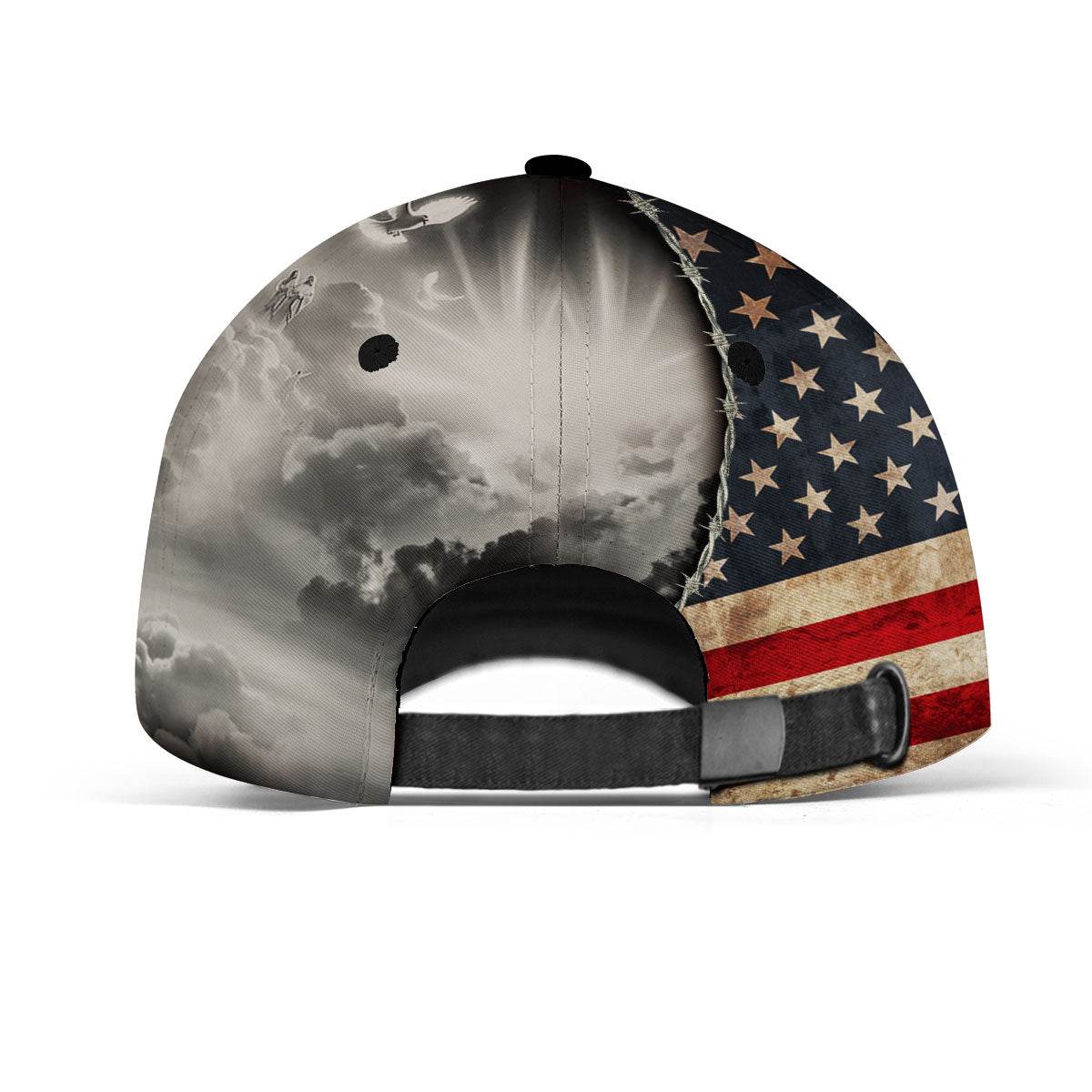 REDEEMED Custom American Flag & Cross Cap – Faith and Freedom United - Rust Field Wear