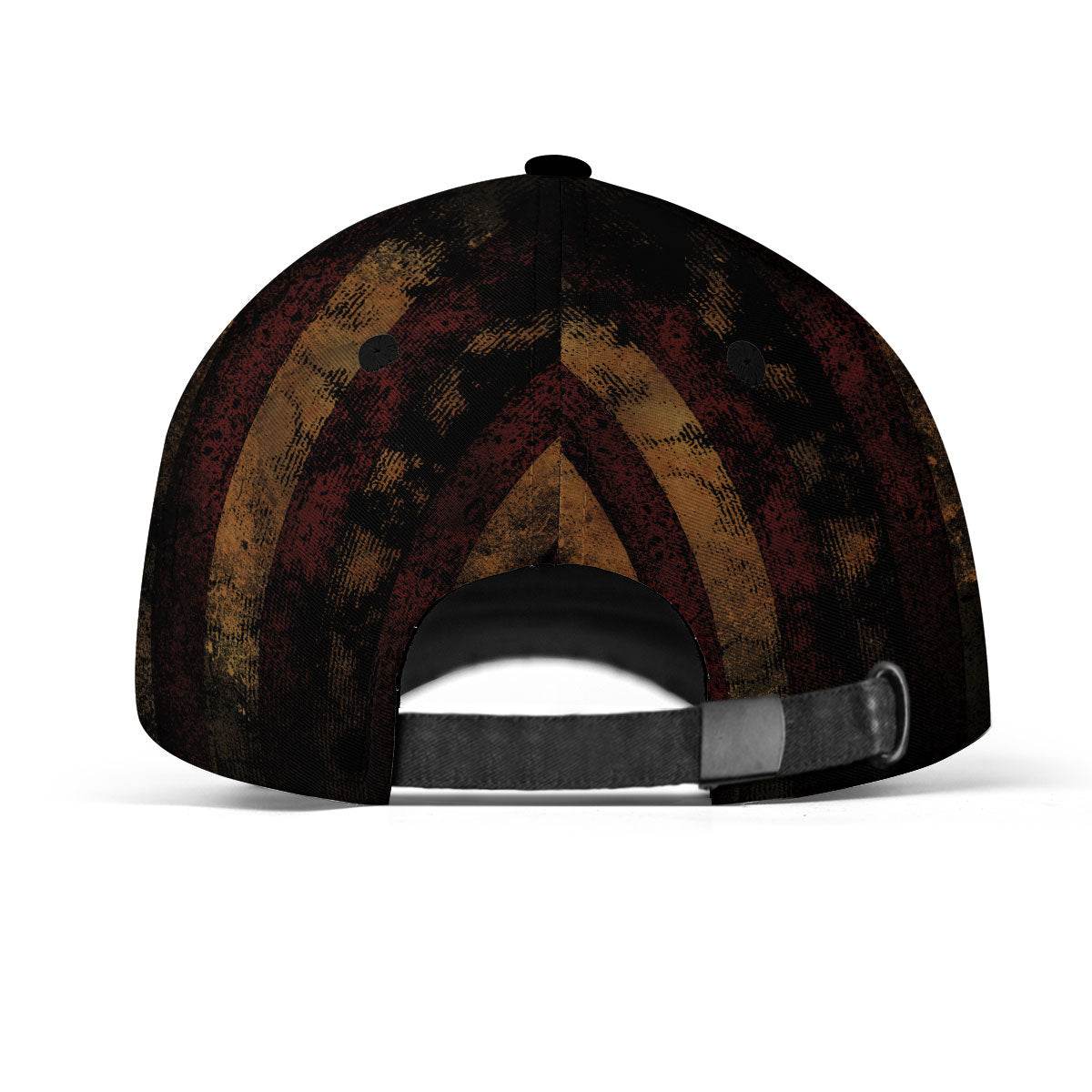 Redeemed in His Light – Christian Jesus Cross Custom Cap with American Flag - Rust Field Wear