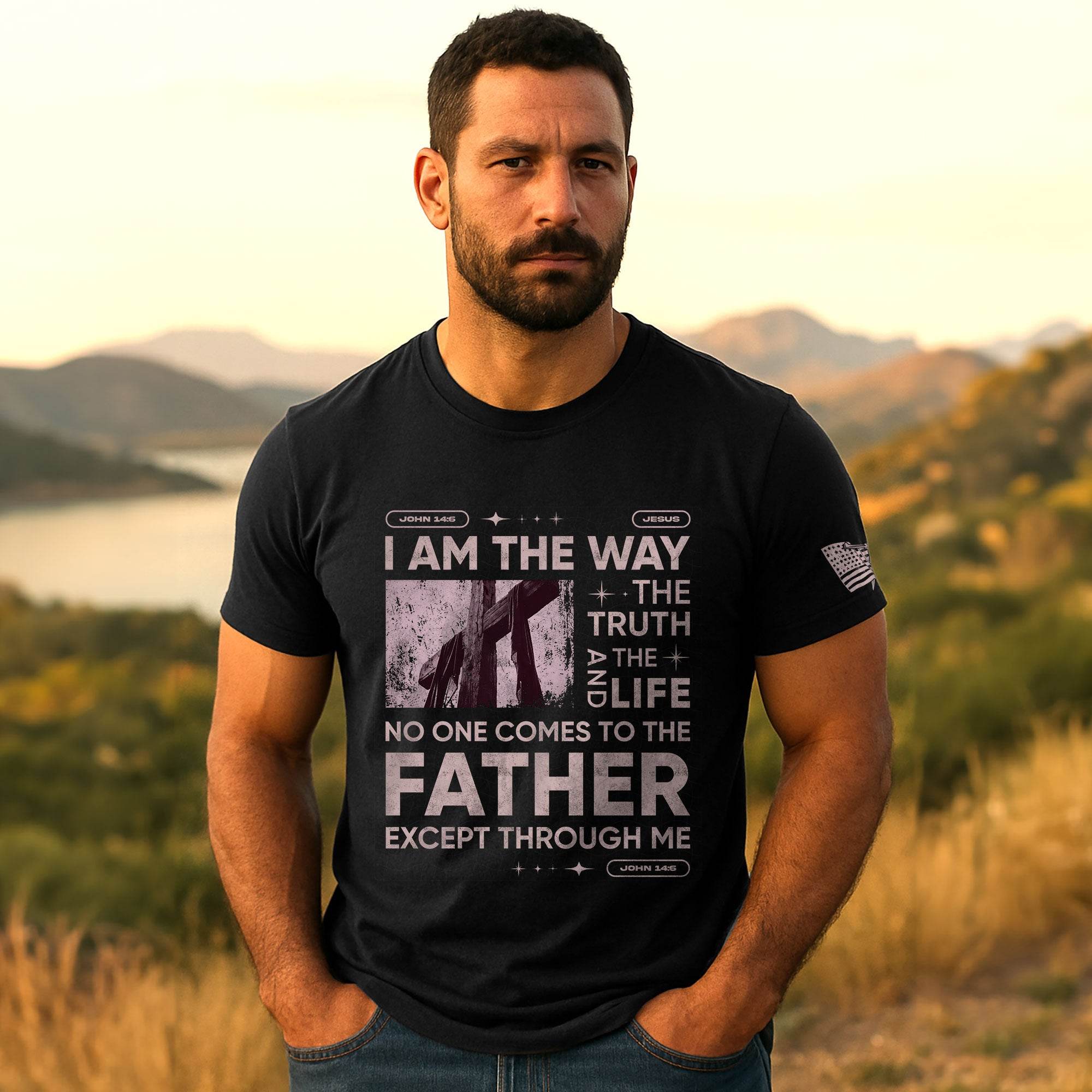 The Way, Truth & Life – Cross T-Shirt - Rust Field Wear