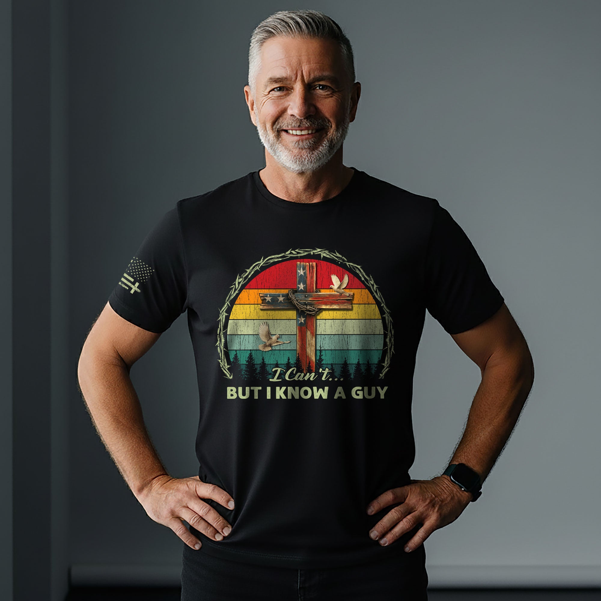 I Can’t But I Know A Guy Retro Cross T-Shirt