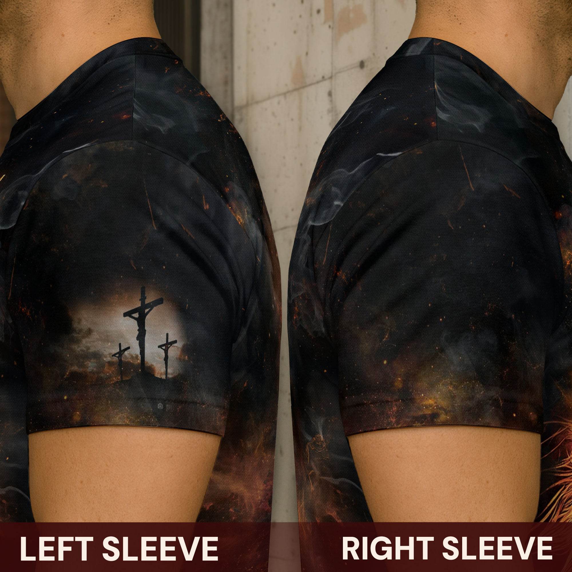 Faith Over Fear Cross Lion & Jesus T-Shirt - Rust Field Wear