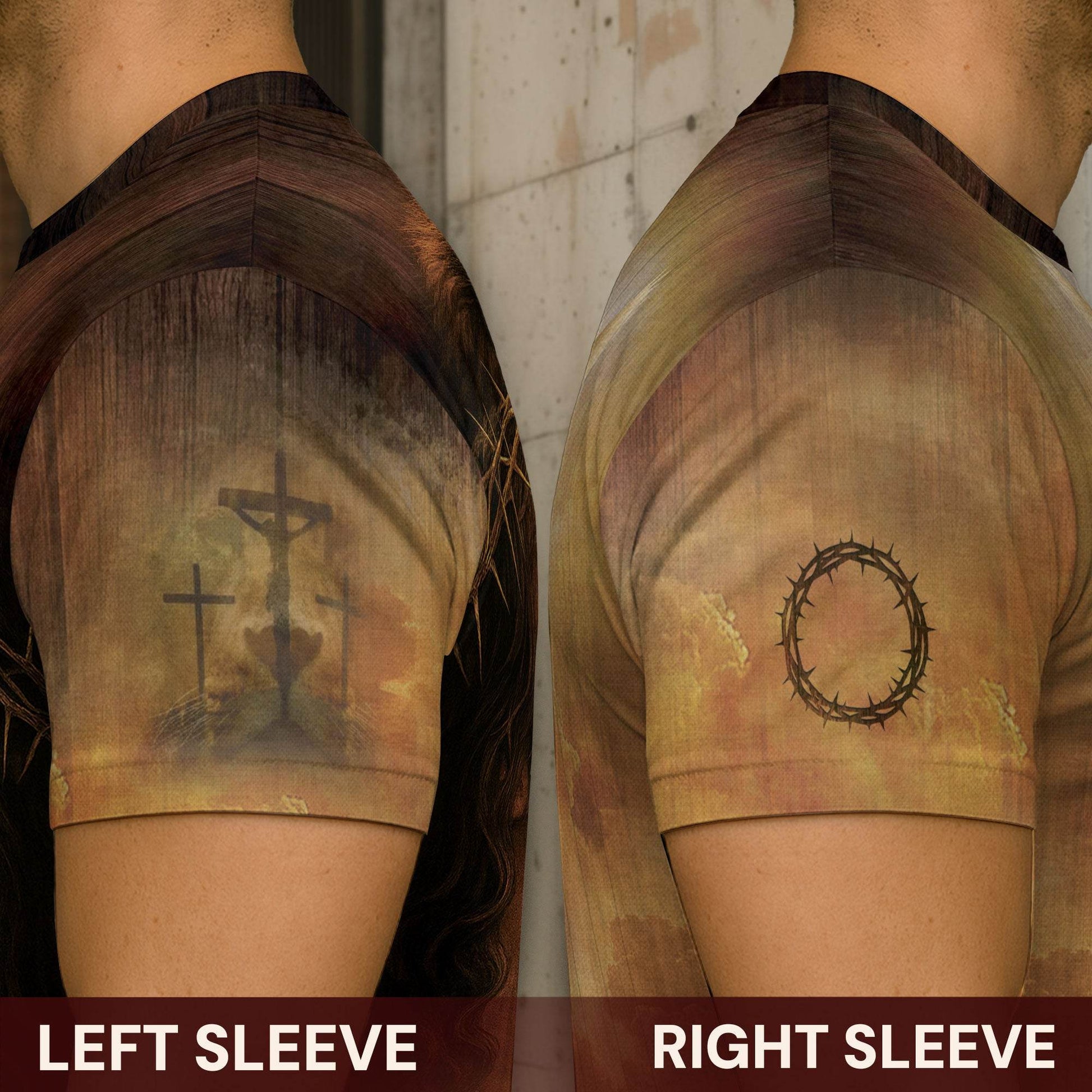 Faith Over Fear Lion, Jesus & Lamb T-Shirt - Rust Field Wear
