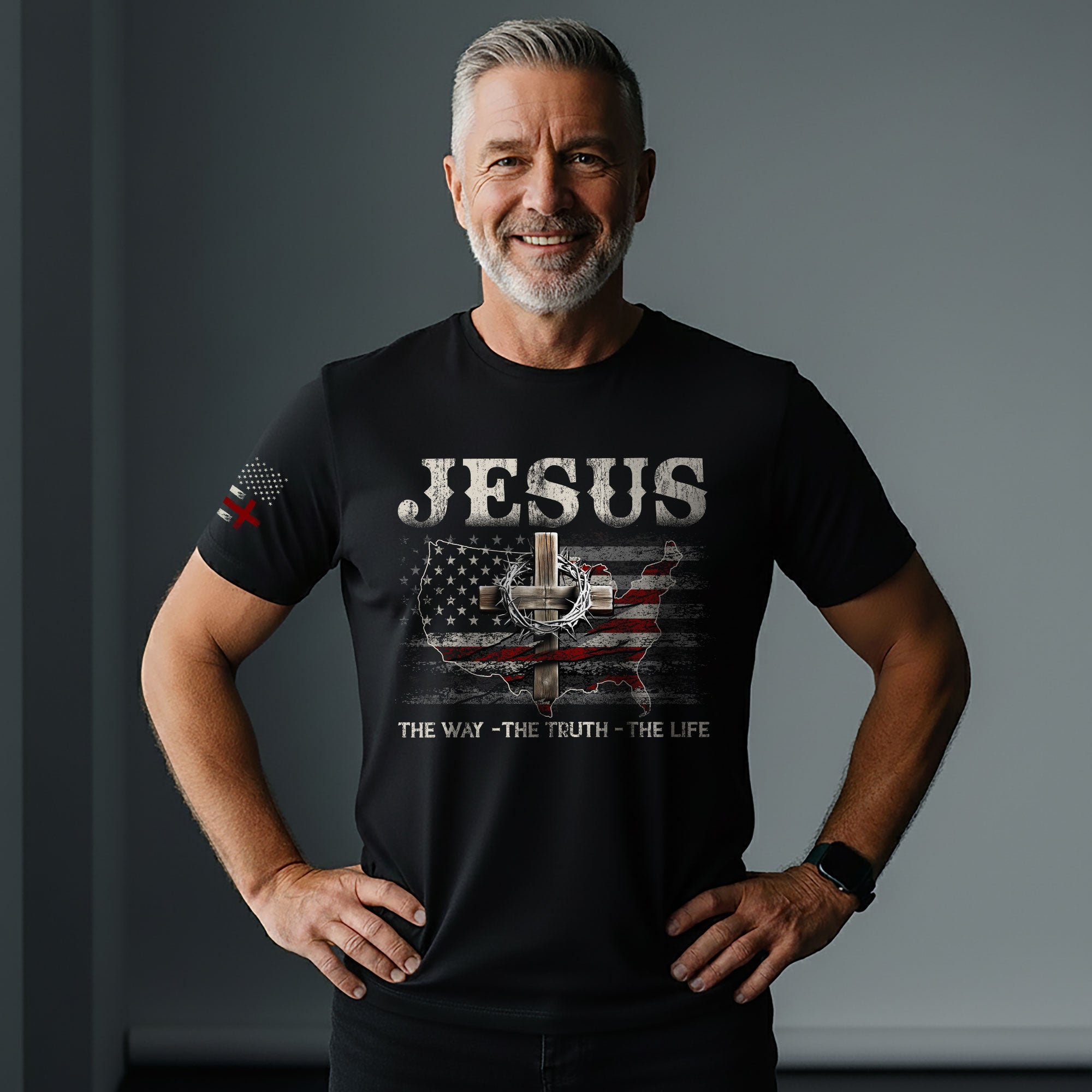 Jesus T-Shirt – The Way, The Truth, The Life USA Christian Tee