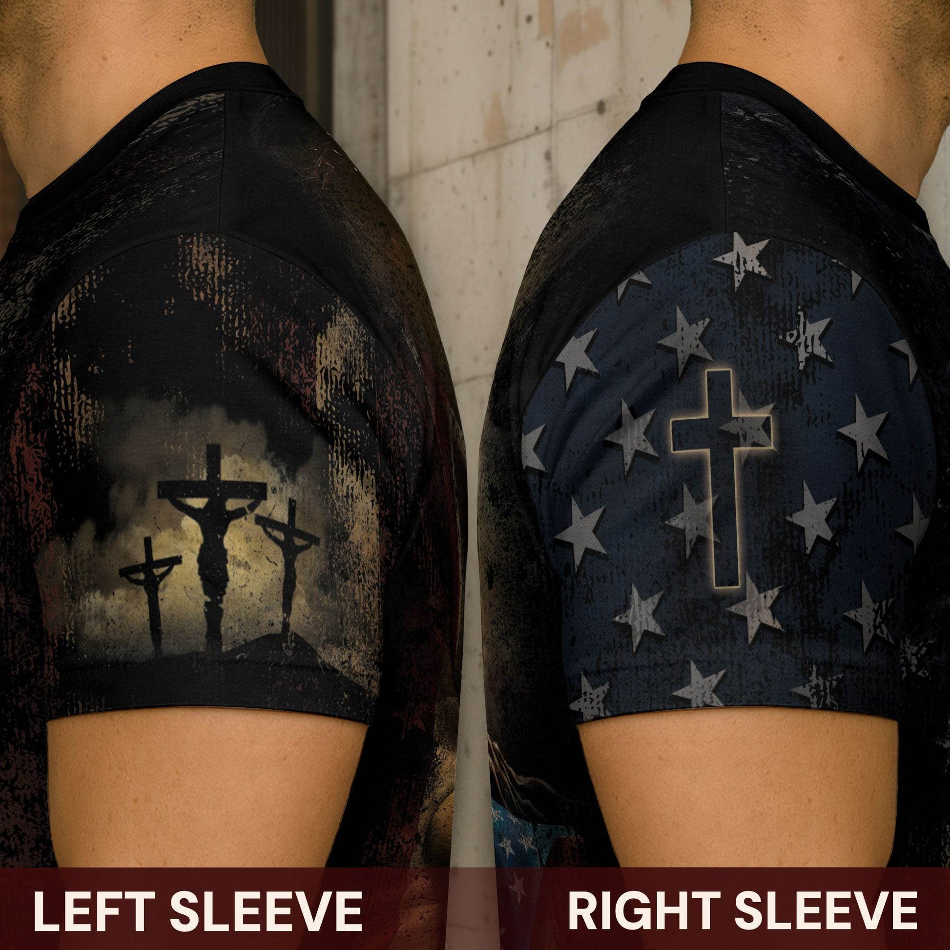 Rooted in Christ | Colossians 2:7 Cross & Vine Christian Patriot Tee - Rust Field Wear