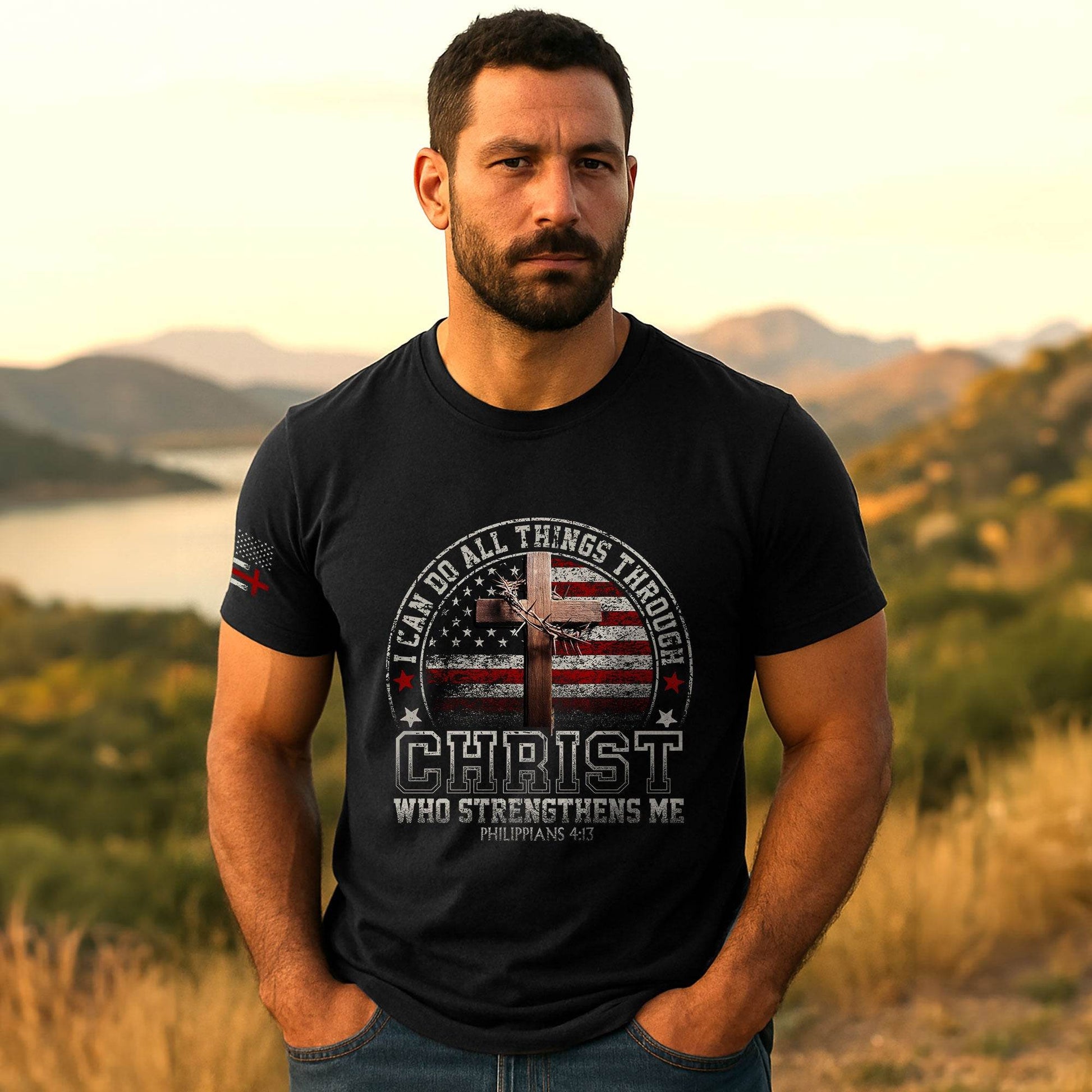 I Can Do All Things Through Christ - Christian Shirt - Rust Field Wear